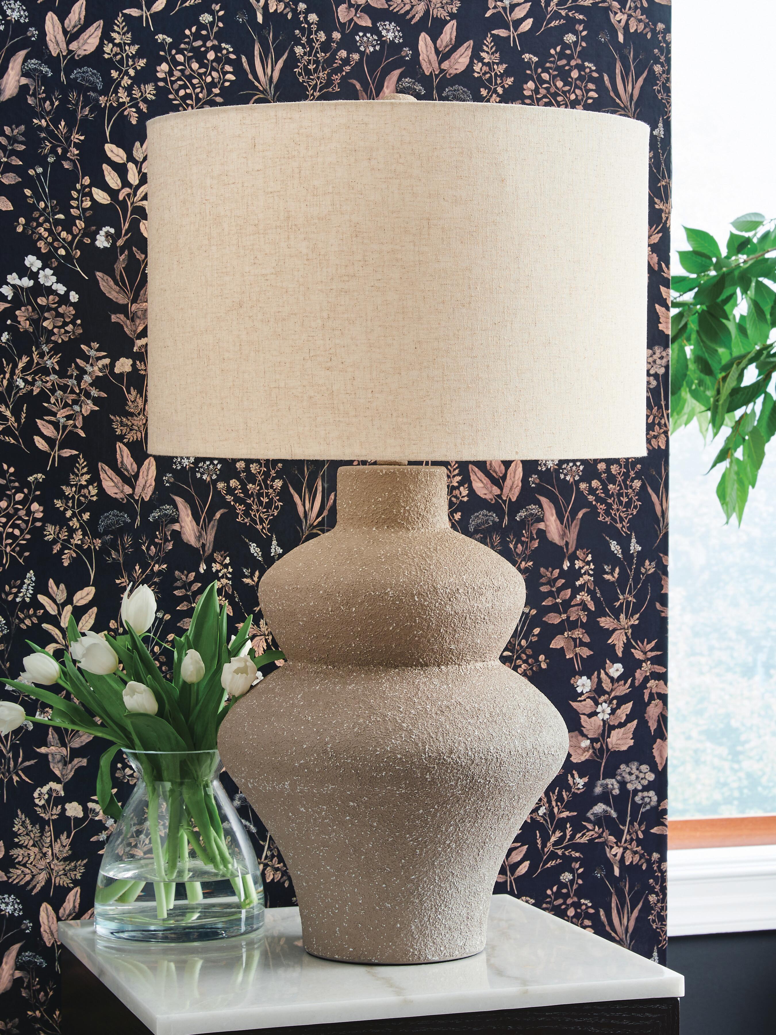 Dar Furniture - Ashley Furniture - Jossleigh Table Lamp - Metal Table Lamp (1/CN) / Beige - L207624