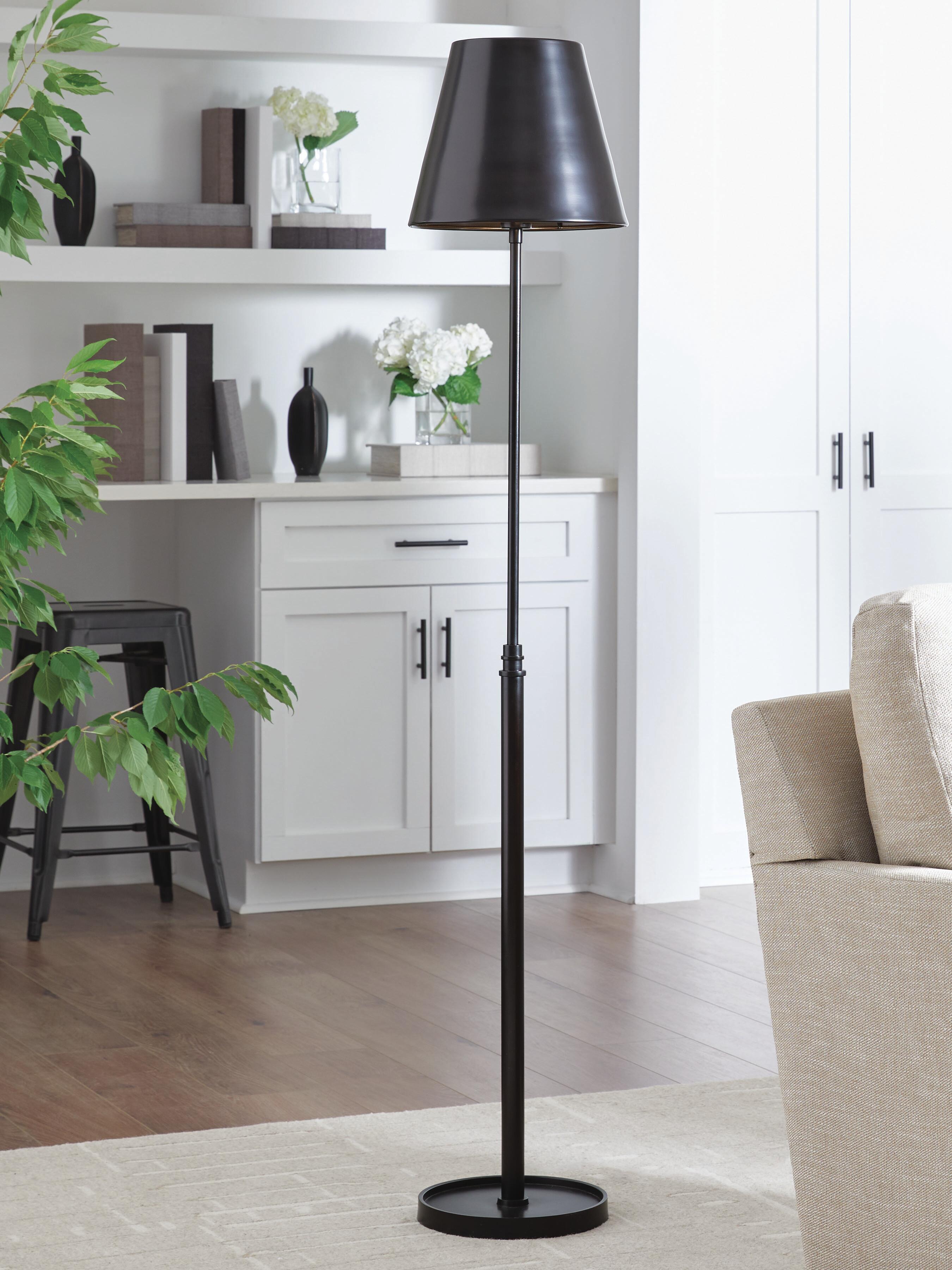Dar Furniture - Ashley Furniture - Wimner Floor Lamp - Metal Floor Lamp (1/CN) / Antique Bronze Finish - L208461