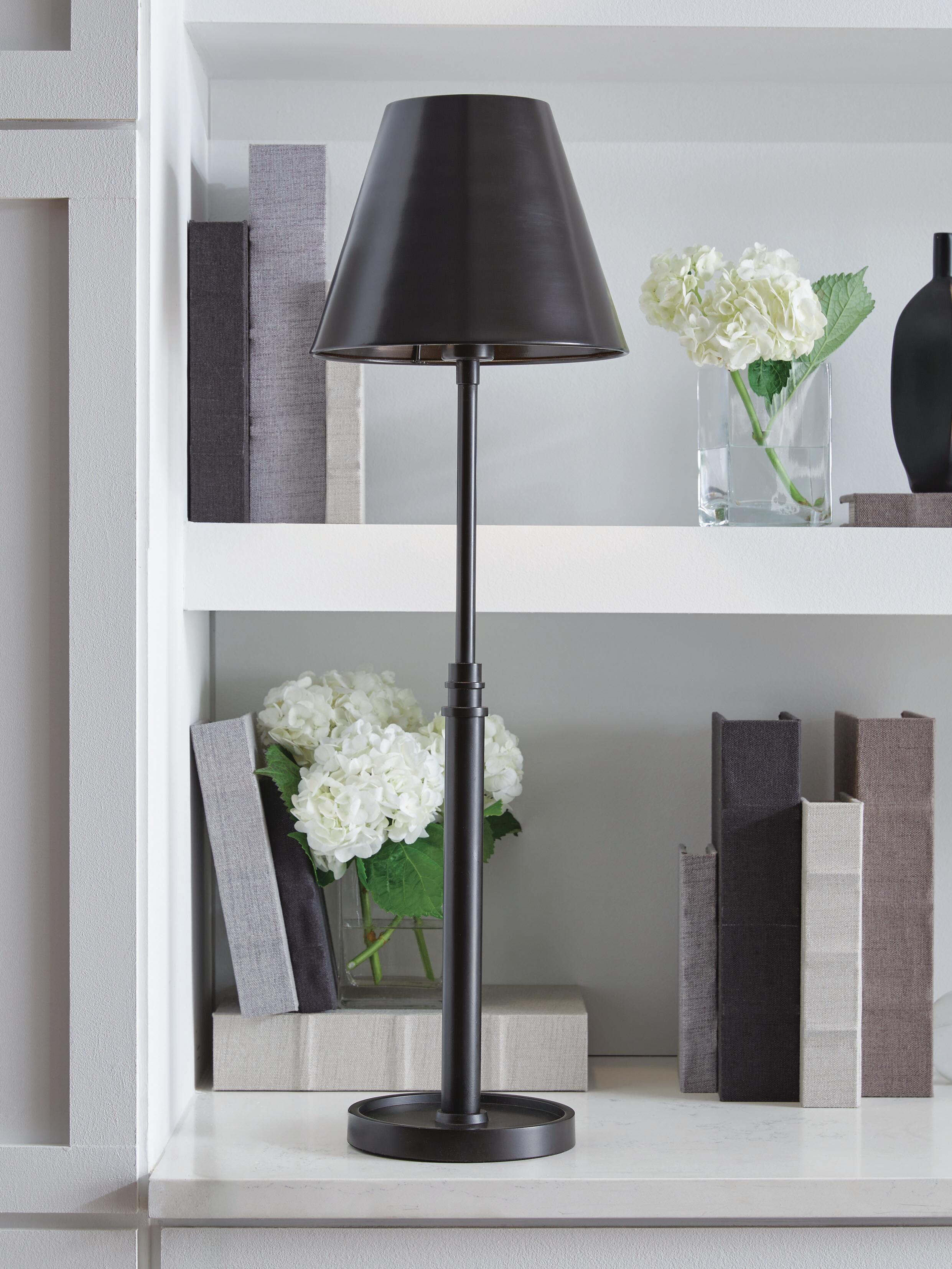 Dar Furniture - Ashley Furniture - Wimner Table Lamp - Metal Table Lamp (1/CN) / Antique Bronze Finish - L208464