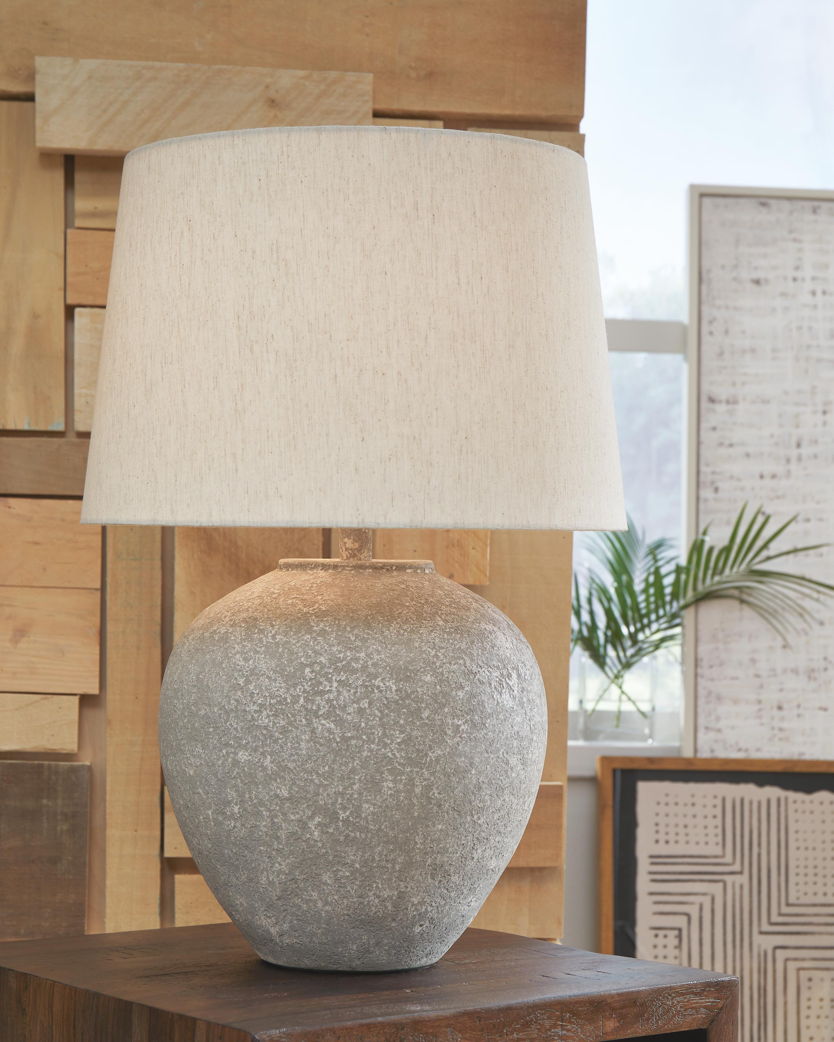 Dar Furniture - Ashley Furniture - Dreward Table Lamp - Metal Table Lamp (1/CN) / Distressed Gray - L235694