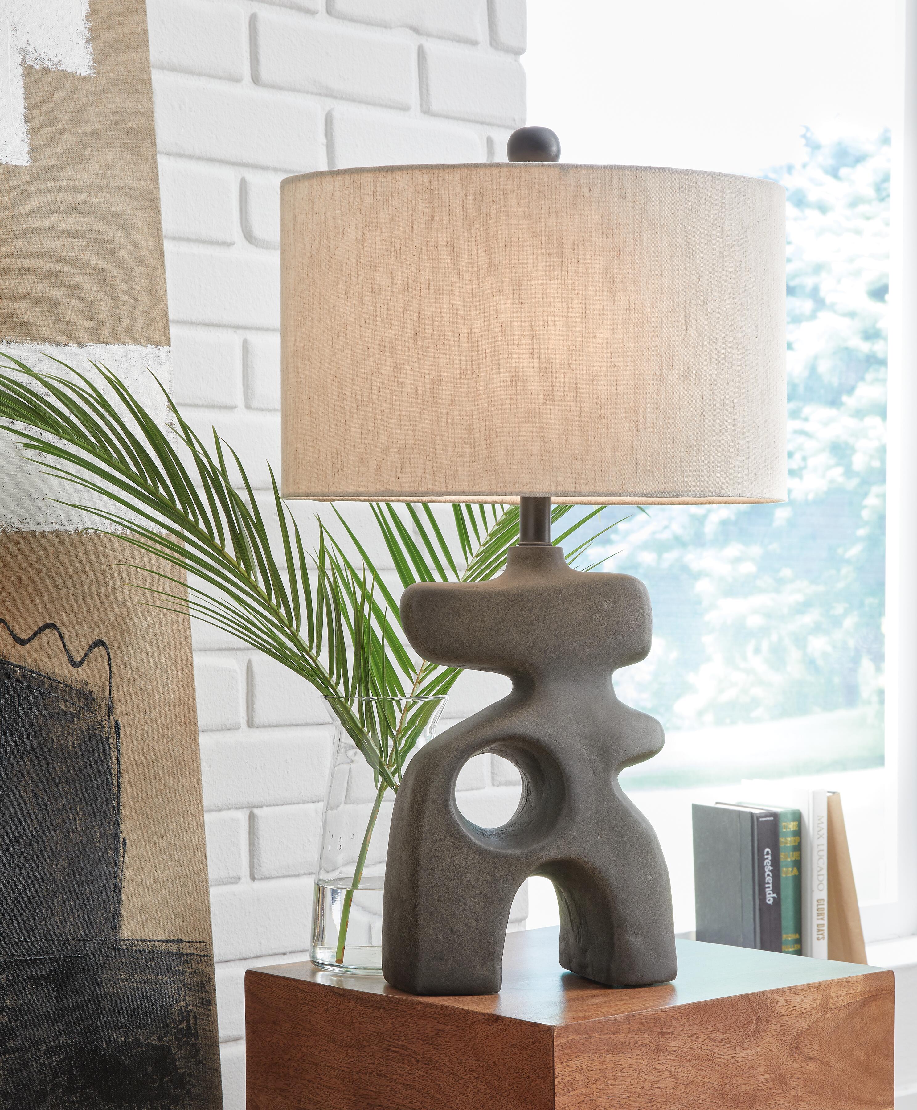 Dar Furniture - Ashley Furniture - Danacy Table Lamp (Set of 2) - Table Lamp (Set of 2) / Distressed Black - L235754X2