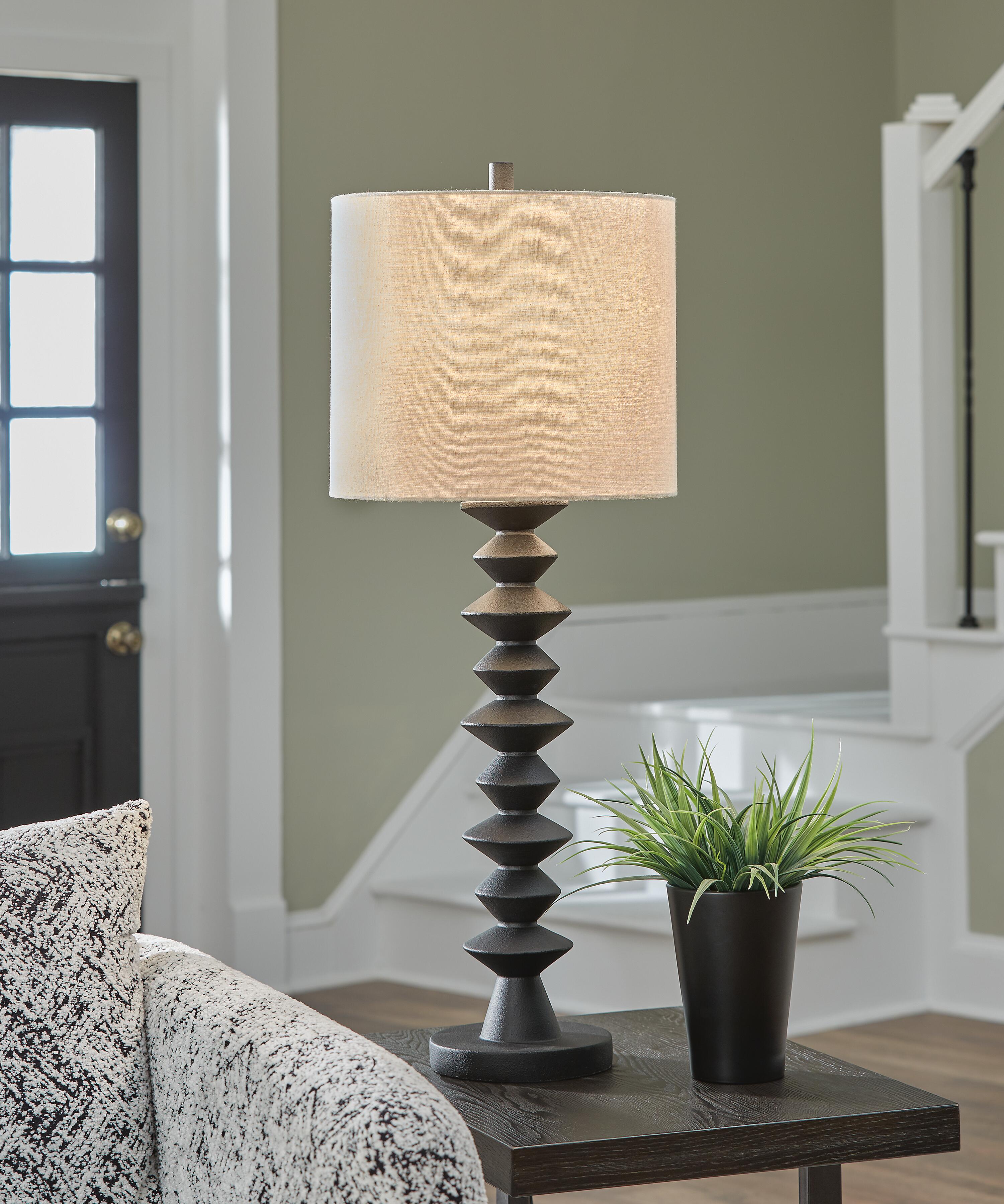 Dar Furniture - Ashley Furniture - Luanndon Buffet Lamp - Poly Buffet Lamp (1/CN) / Black - L235783