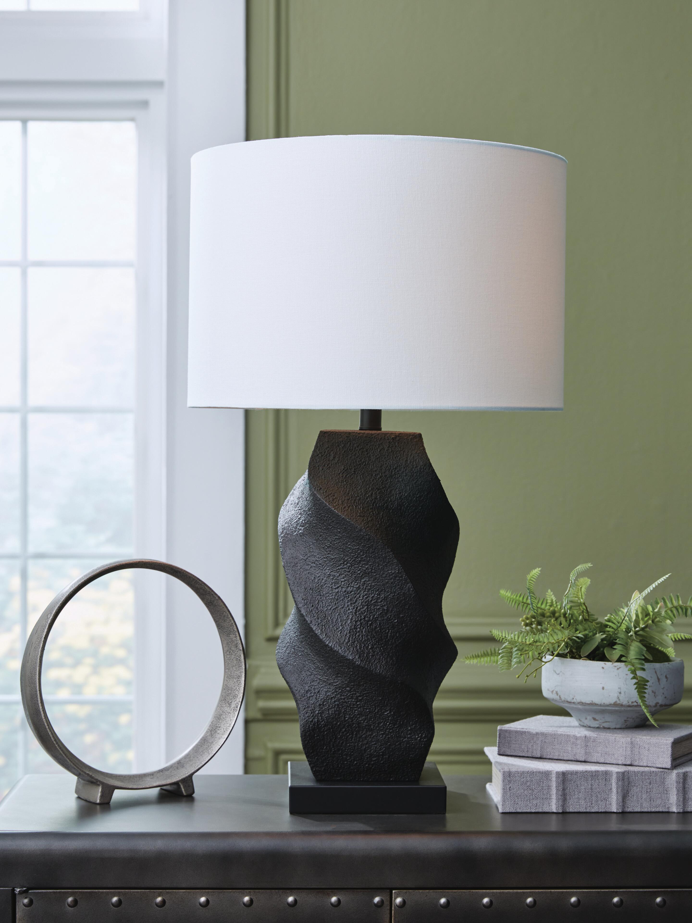 Dar Furniture - Ashley Furniture - Amillion Table Lamp - Poly Table Lamp (1/CN) / Black - L235904