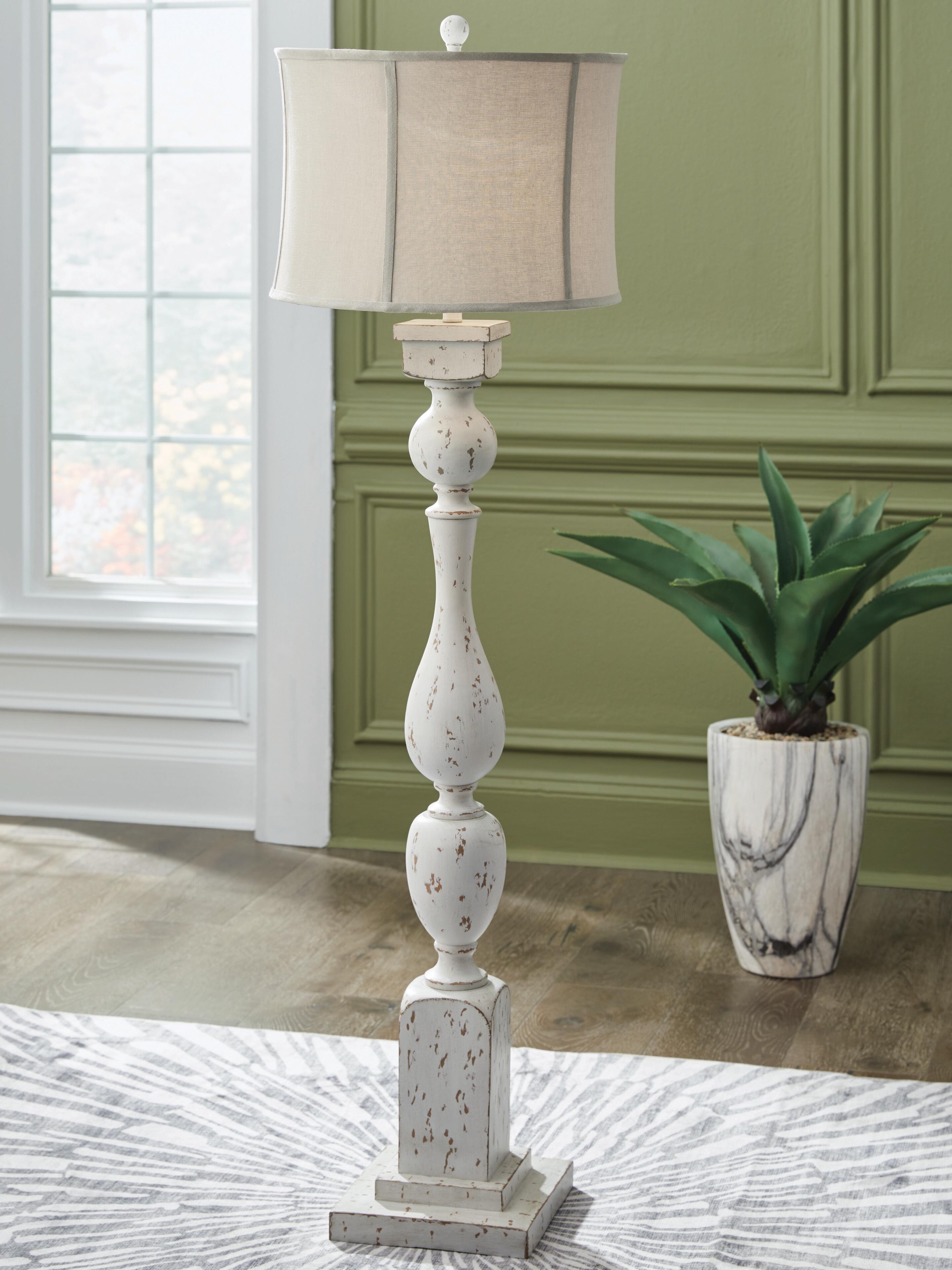 Dar Furniture - Ashley Furniture - Madsbrook Floor Lamp - Poly Floor Lamp (1/CN) / Antique White - L235921