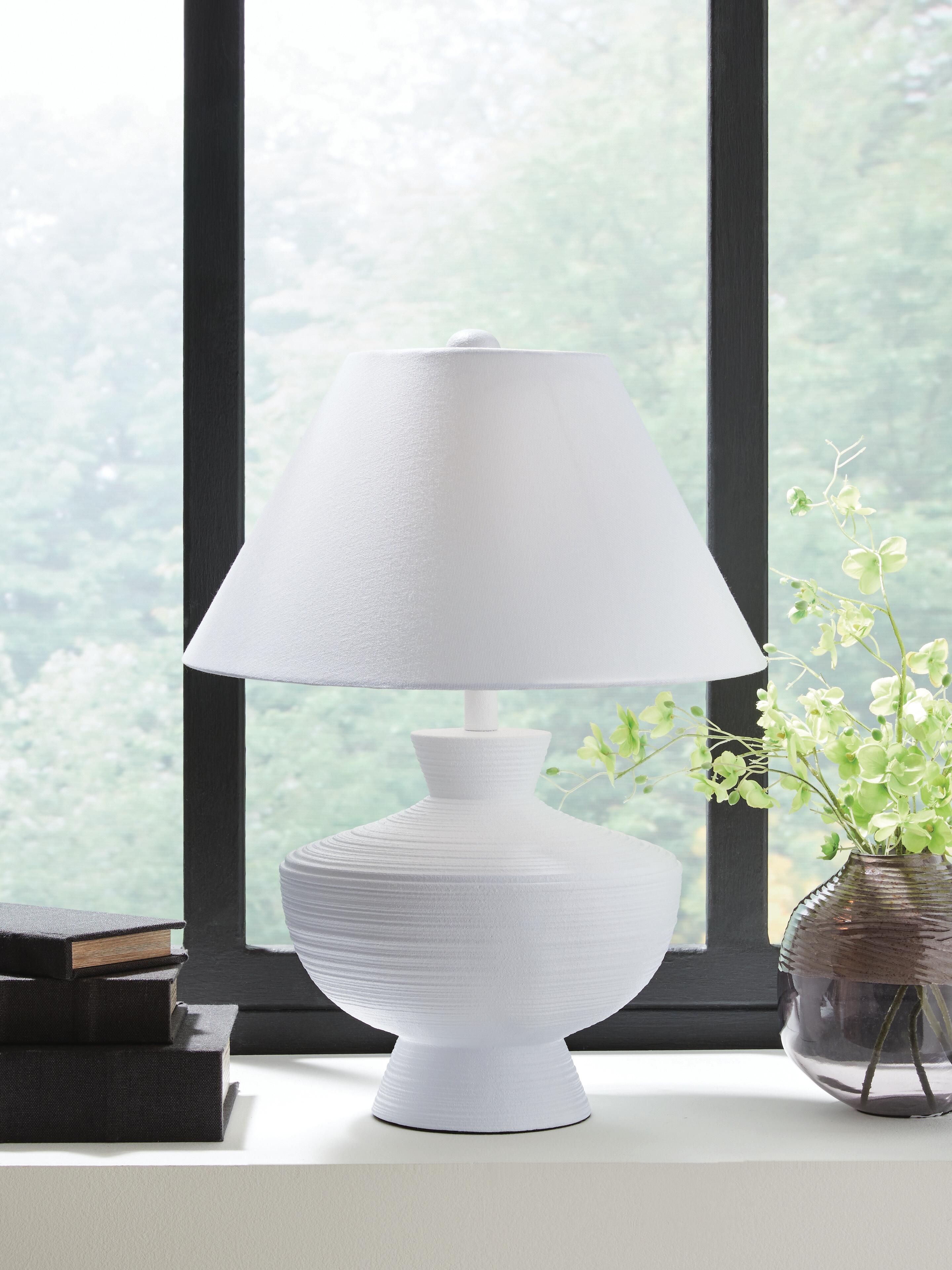 Dar Furniture - Ashley Furniture - Harelwood Table Lamp - Poly Table Lamp (1/CN) / White - L235934