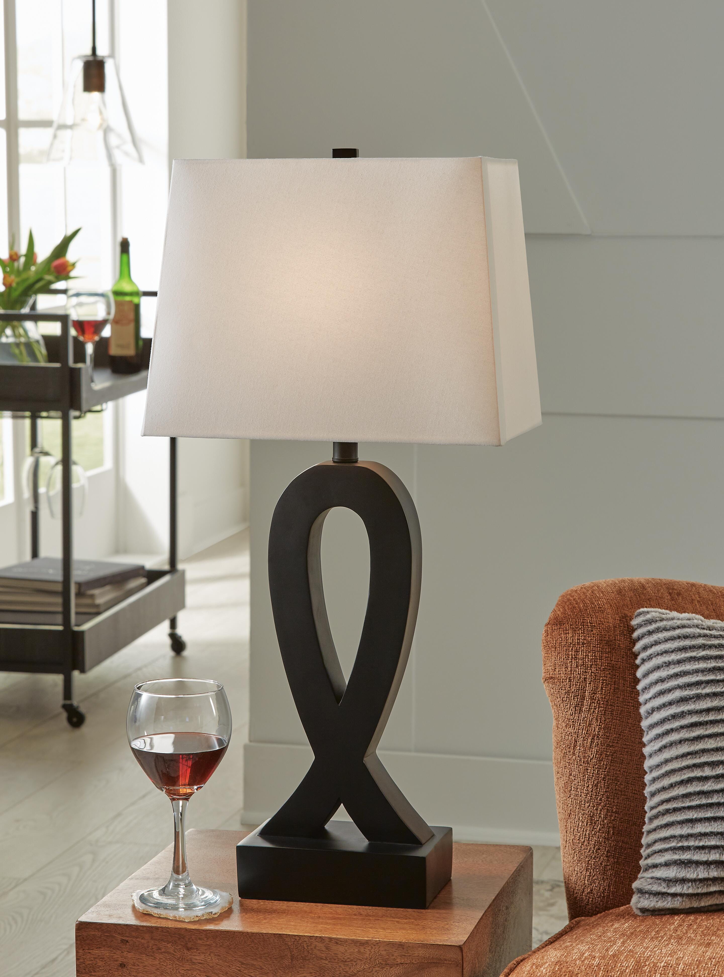 Dar Furniture - Ashley Furniture - Markellton Table Lamp (Set of 2) - Poly Table Lamp (Set of 2) / Black - L243344