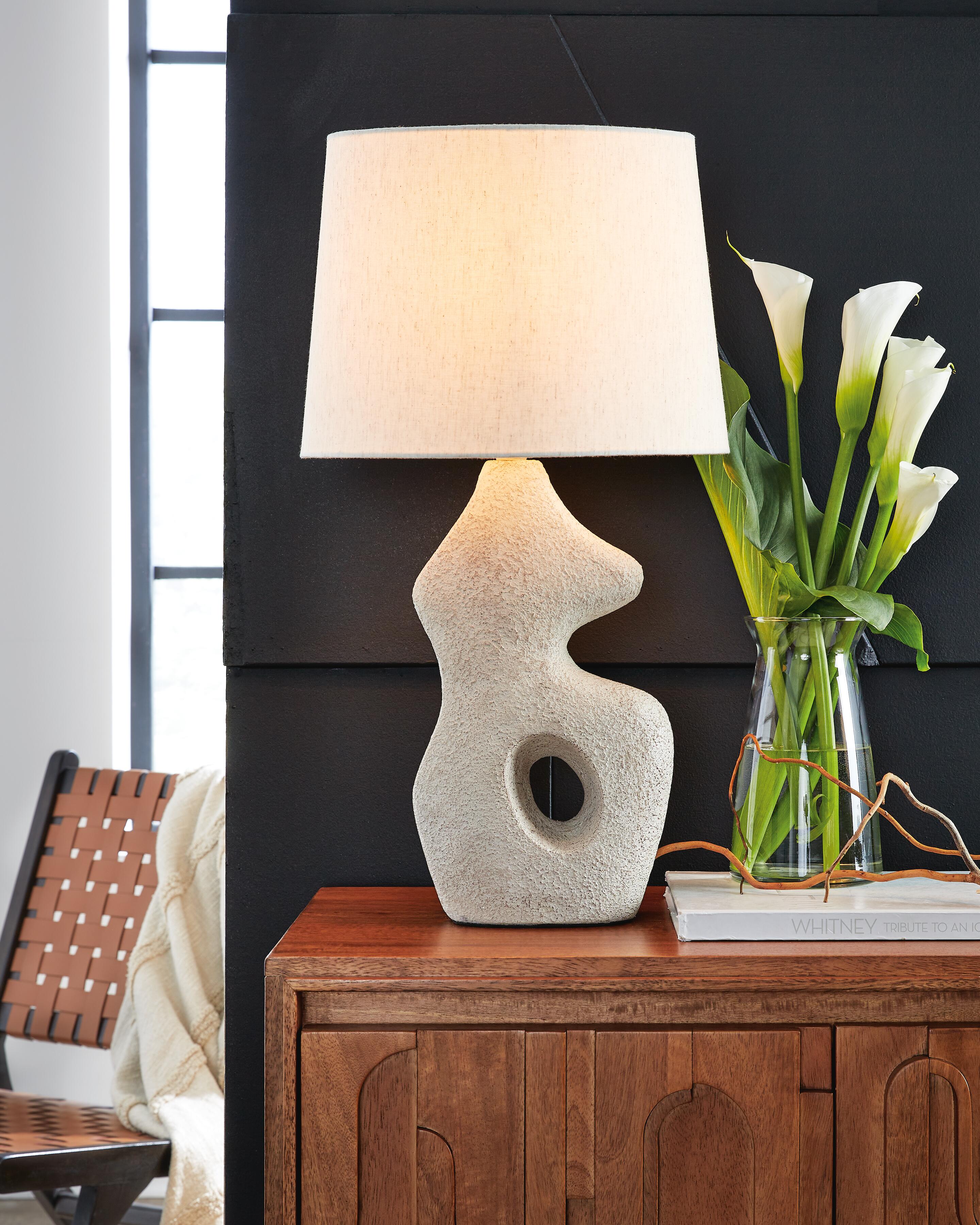 Dar Furniture - Ashley Furniture - Chadrich Table Lamp (Set of 2) - Paper Table Lamp (Set of 2) / Antique Beige - L243664