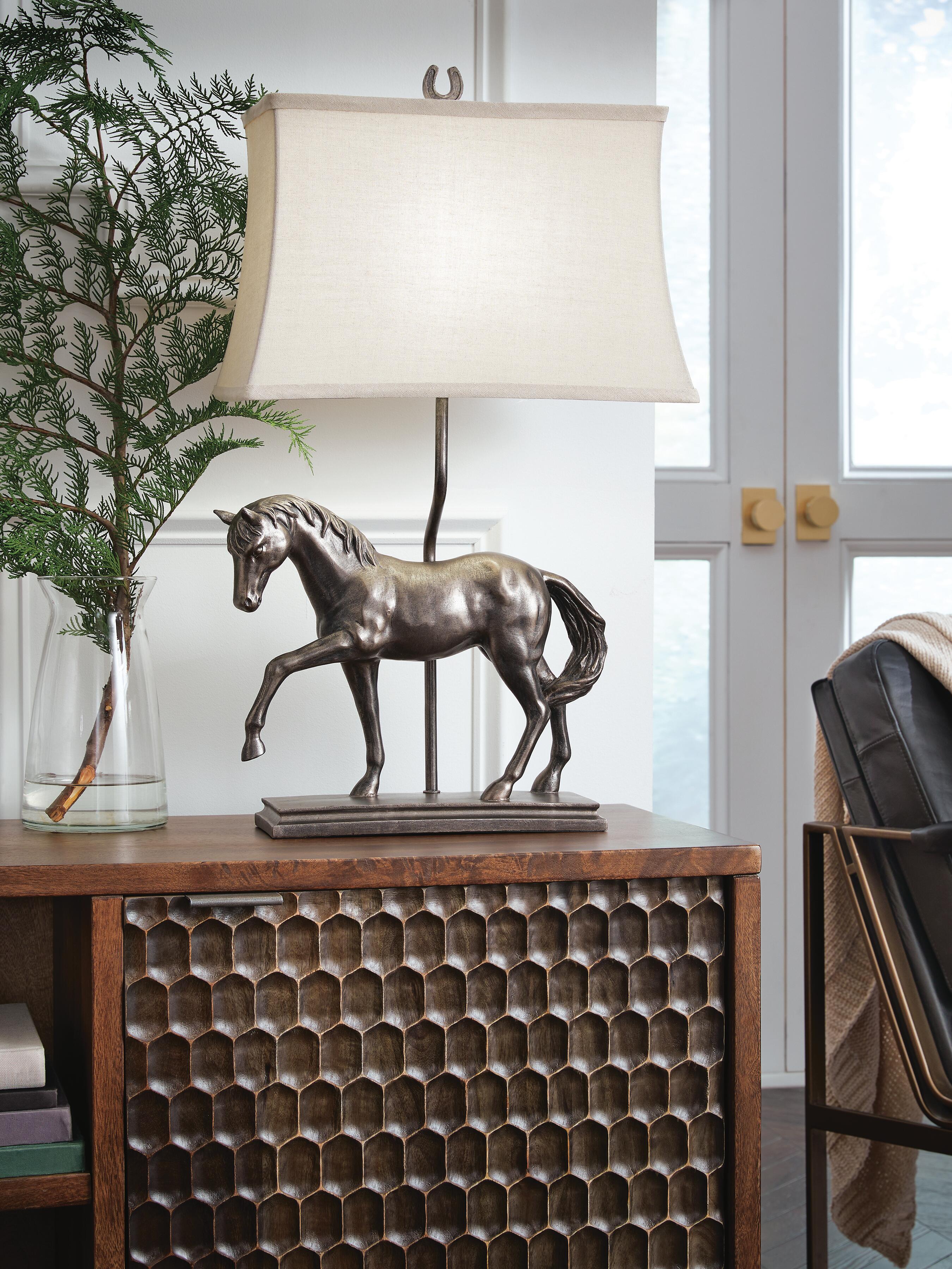 Dar Furniture - Ashley Furniture - Sandorman Table Lamp - Poly Table Lamp (1/CN) / Bronze Finish - L317044