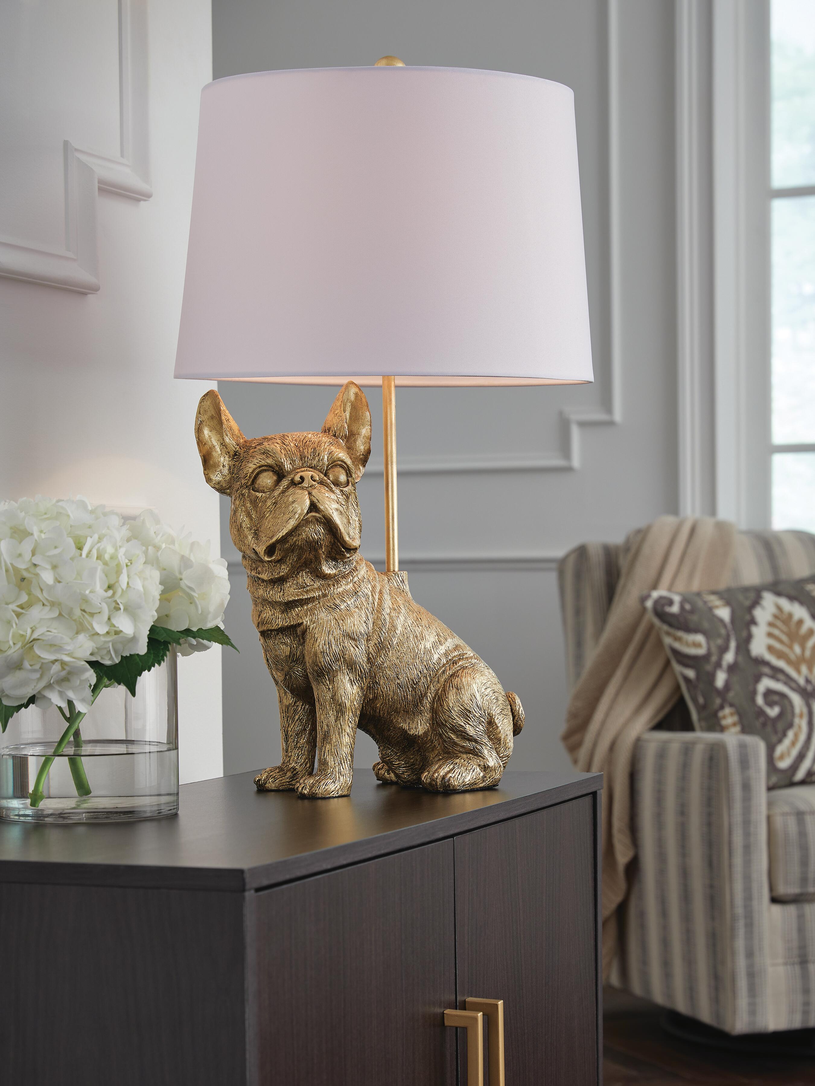 Dar Furniture - Ashley Furniture - Wadeland Table Lamp - Poly Table Lamp (1/CN) / Gold Finish - L317054