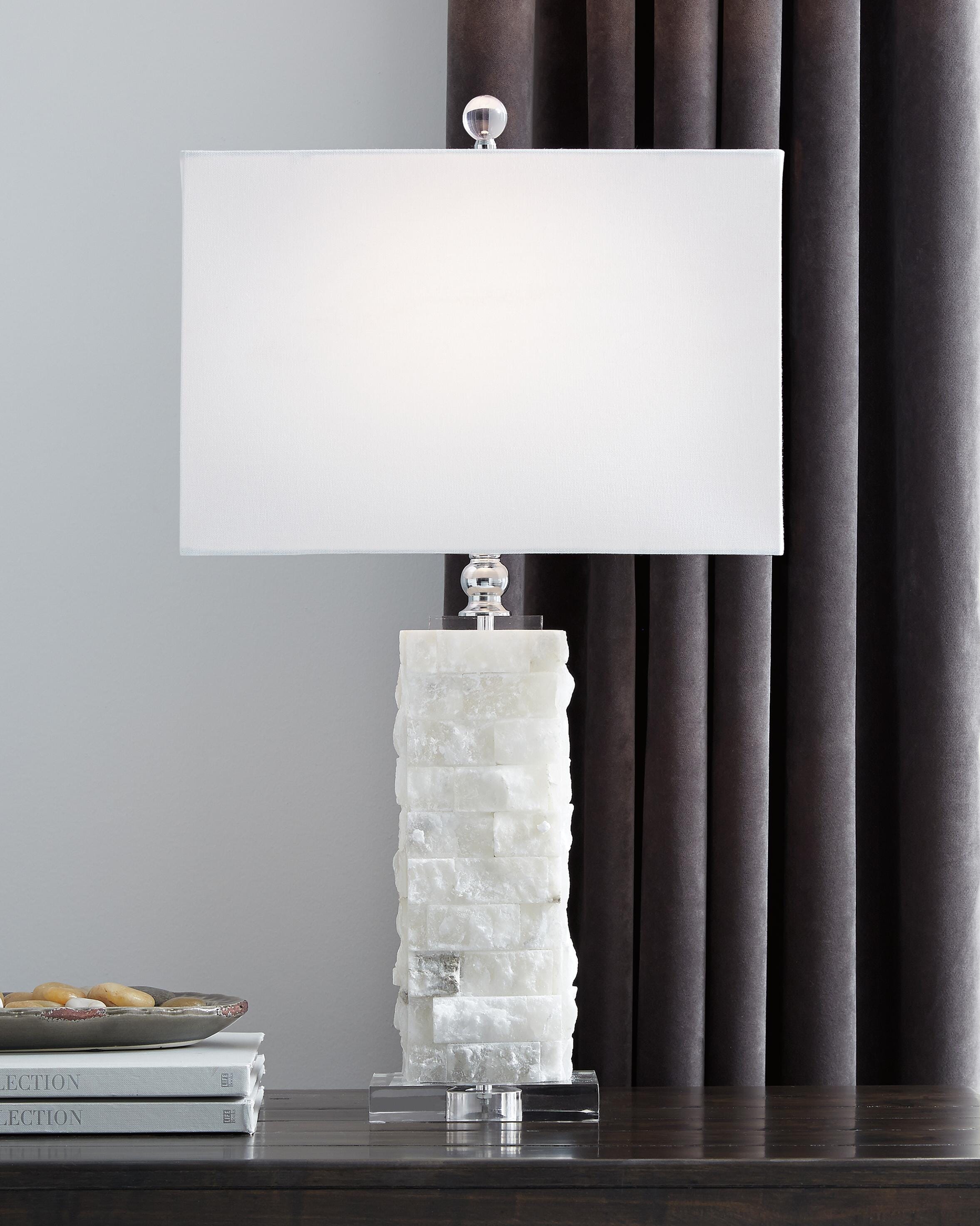 Dar Furniture - Ashley Furniture - Malise Table Lamp - Alabaster Table Lamp (1/CN) / White - L429014