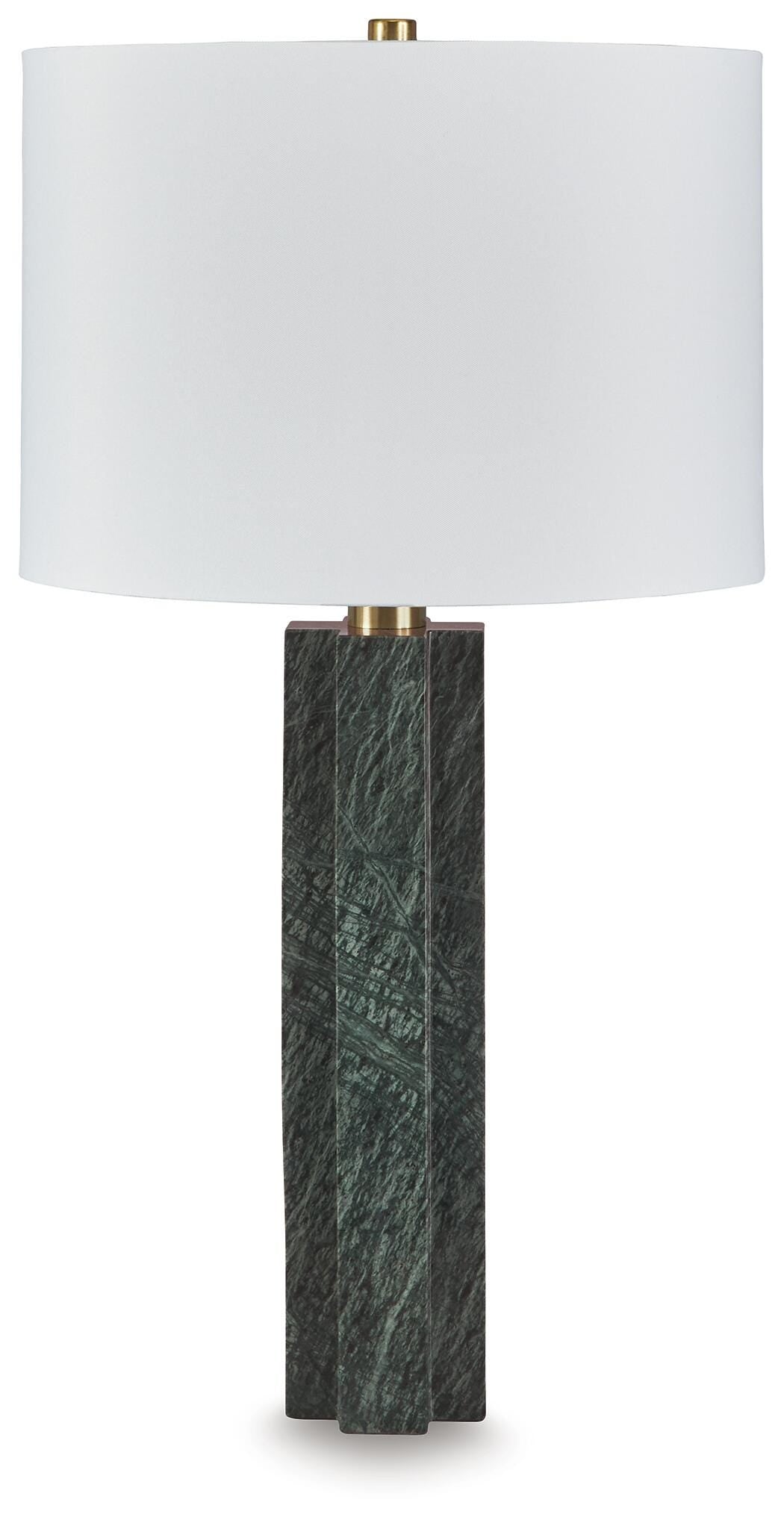 Dar Furniture - Ashley Furniture - Keegan Table Lamp - Marble Table Lamp (1/CN) / Green - L429084