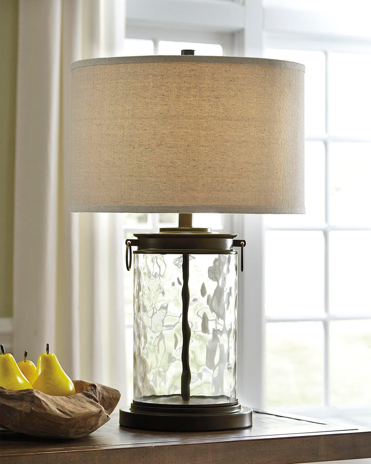 Dar Furniture - Ashley Furniture - Tailynn Table Lamp (Set of 2) - Table Lamp (Set of 2) / Clear/Bronze Finish - L430324X2