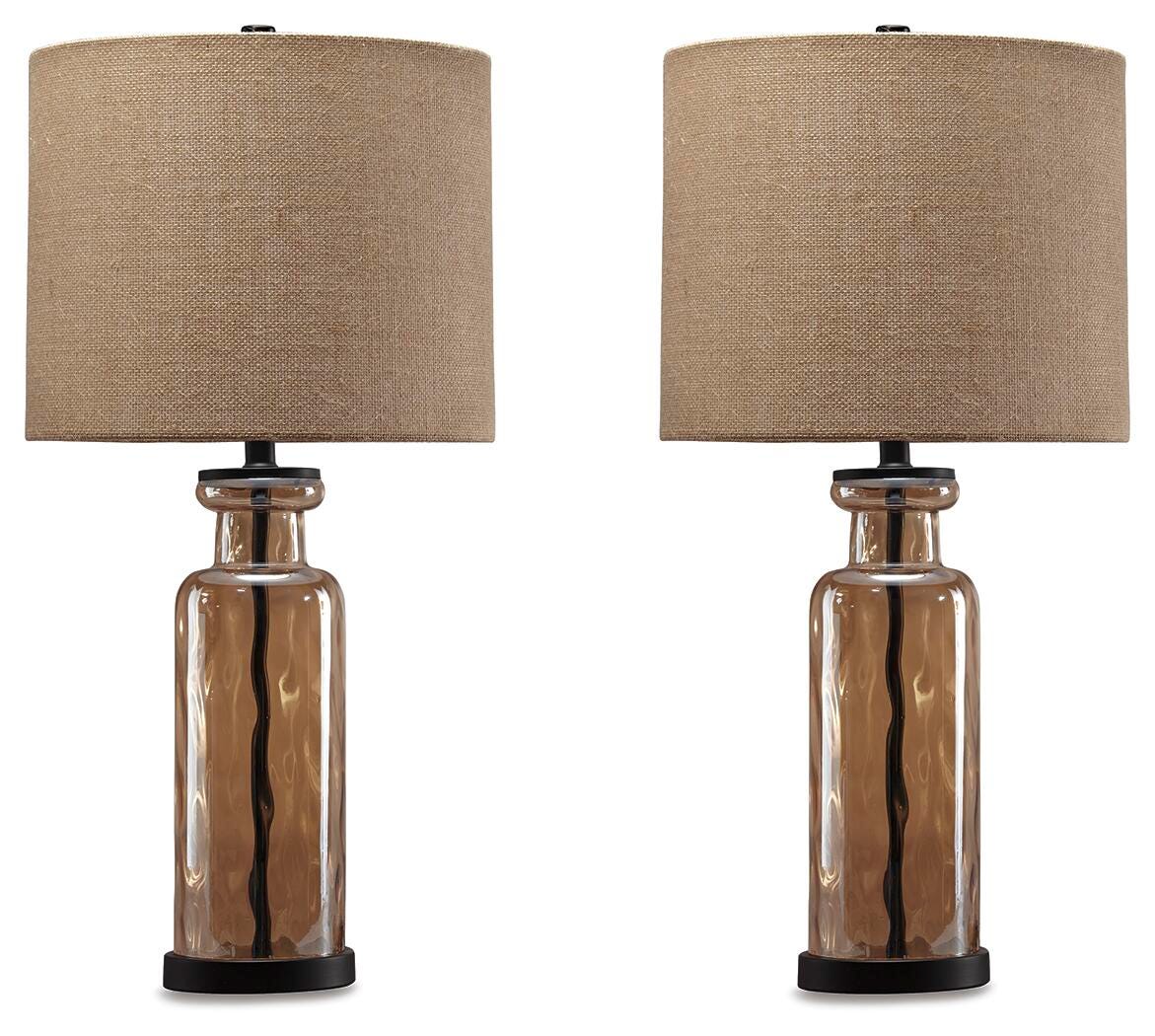 Dar Furniture - Ashley Furniture - Laurentia Table Lamp (Set of 2) - Table Lamp (Set of 2) / Champagne - L431414X2