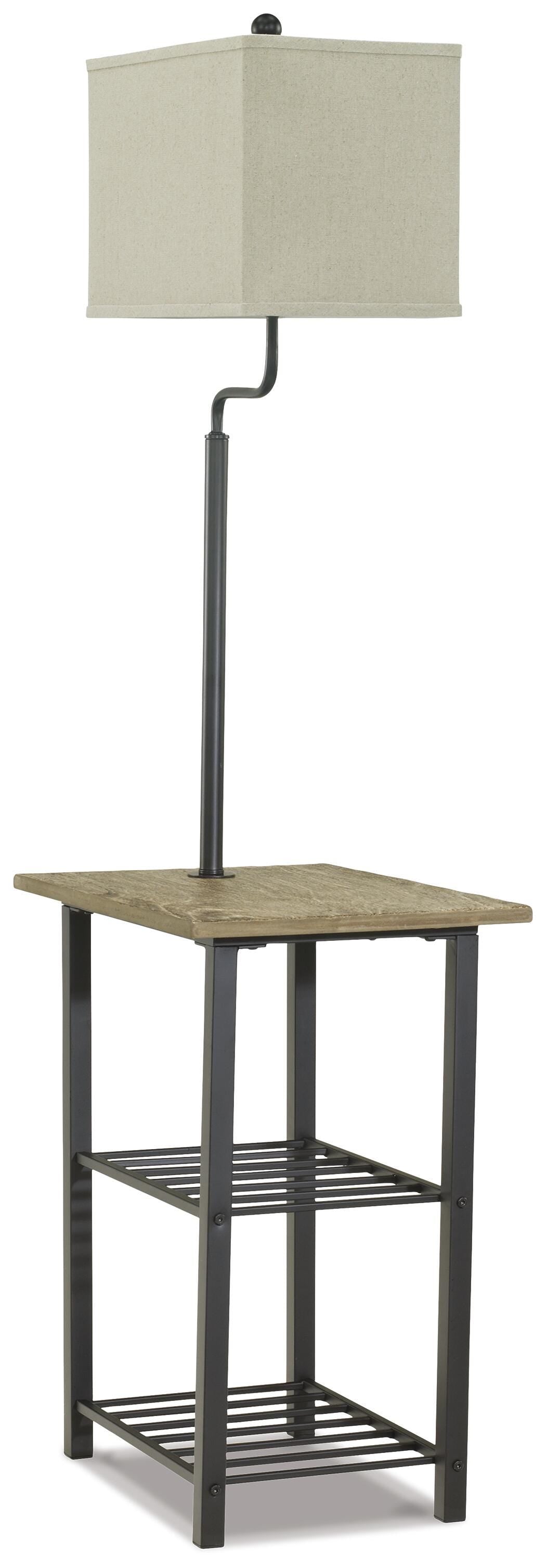 Dar Furniture - Ashley Furniture - Shianne Floor Lamp - Metal Tray Lamp (1/CN) / Black - L734031