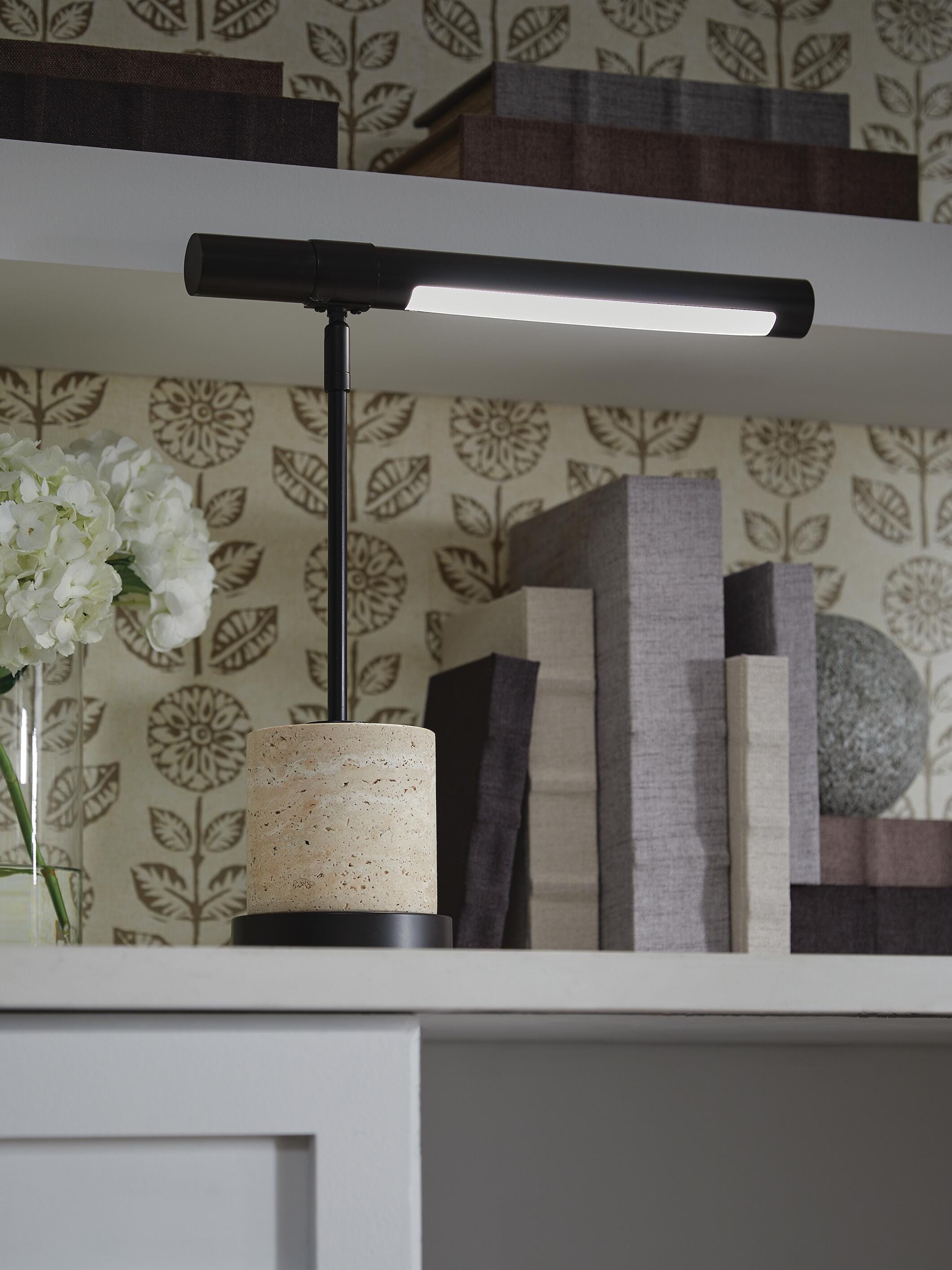 Dar Furniture - Ashley Furniture - Vinmour Desk Lamp - Metal Desk Lamp (1/CN) / Brown/Beige - L734402