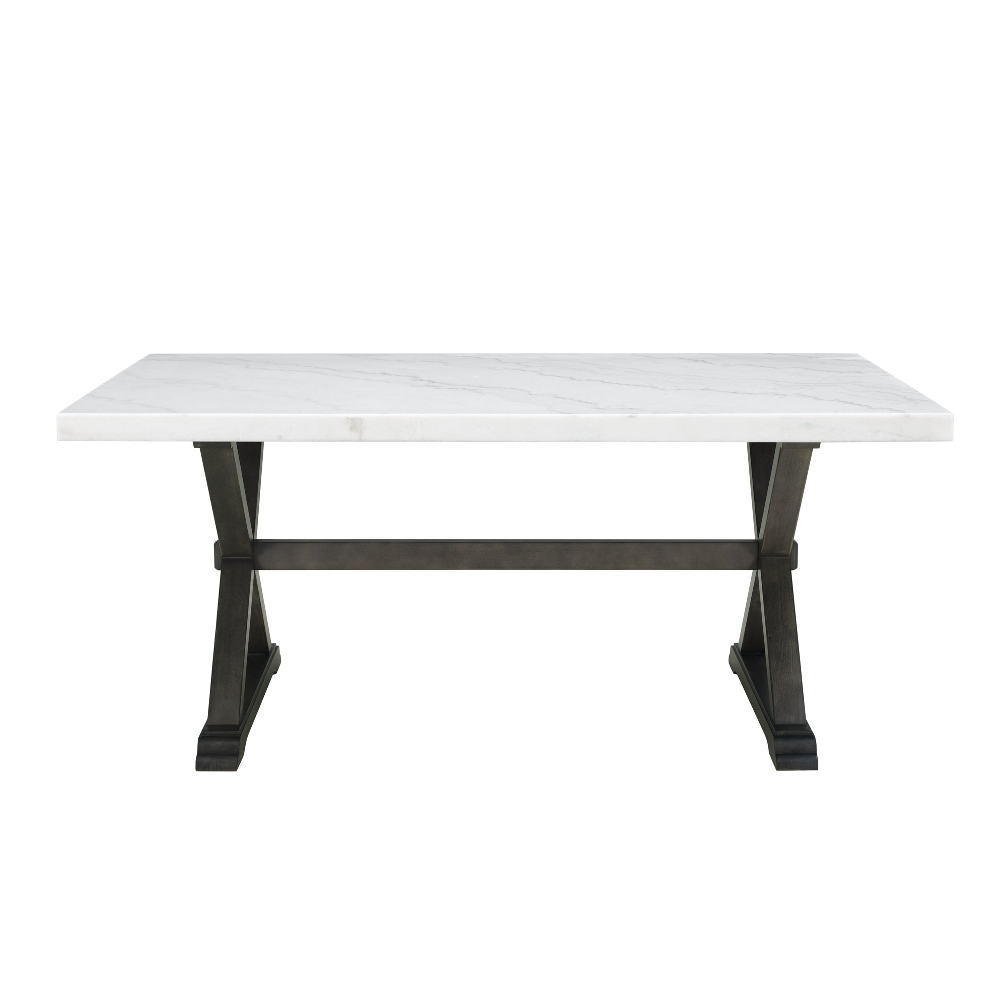 Lexi Dining Table in Espresso Base / White Marble Top