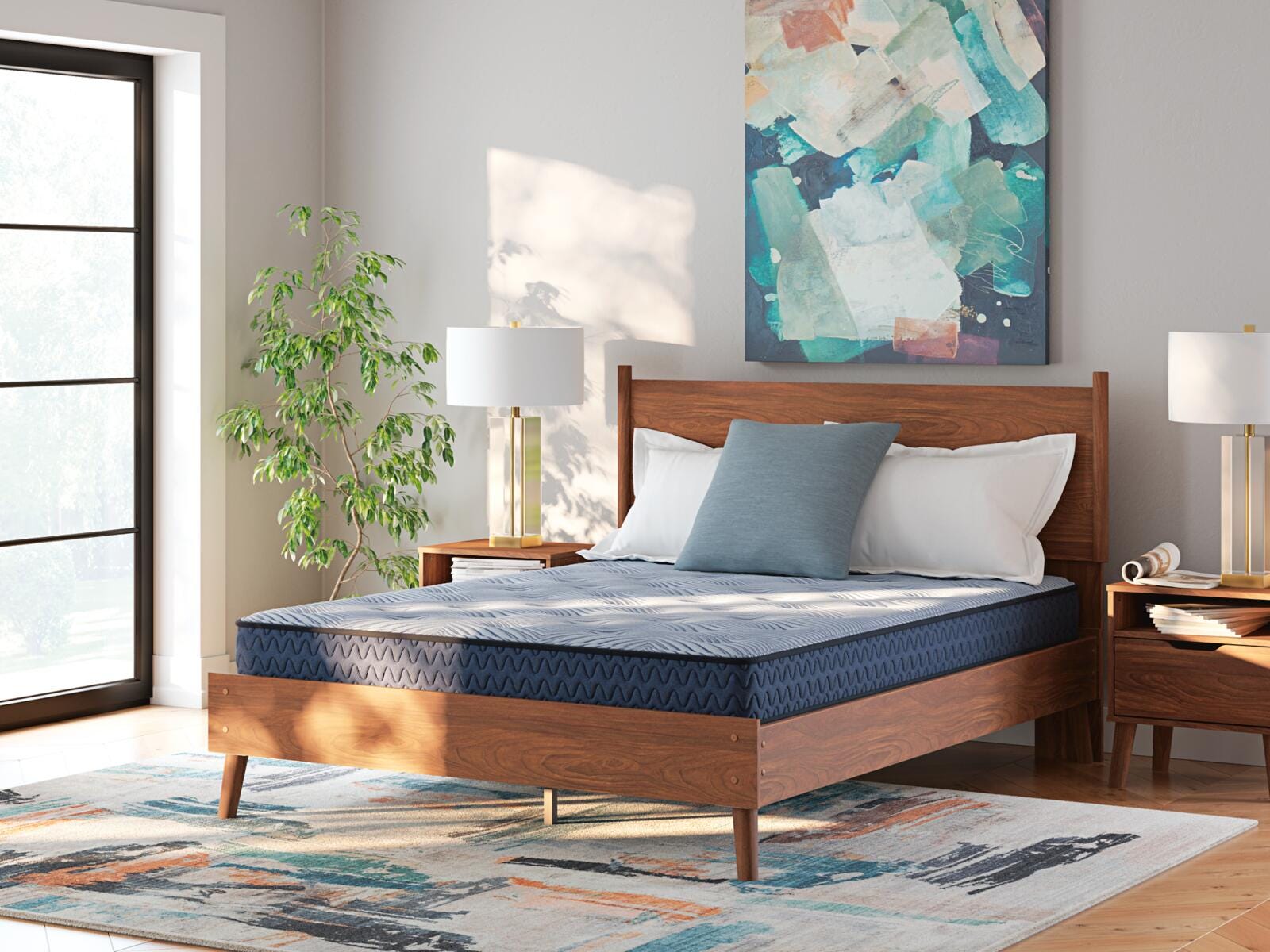 Dar Furniture - Ashley Furniture - Peak 2.0 Bonnell Queen Mattress - Queen / Light Blue - M20131