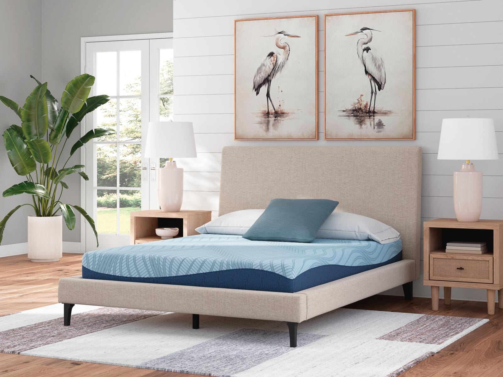 Dar Furniture - Ashley Furniture - Peak 2.0 8 Memory Foam California King Mattress - California King / Light Blue - M20451