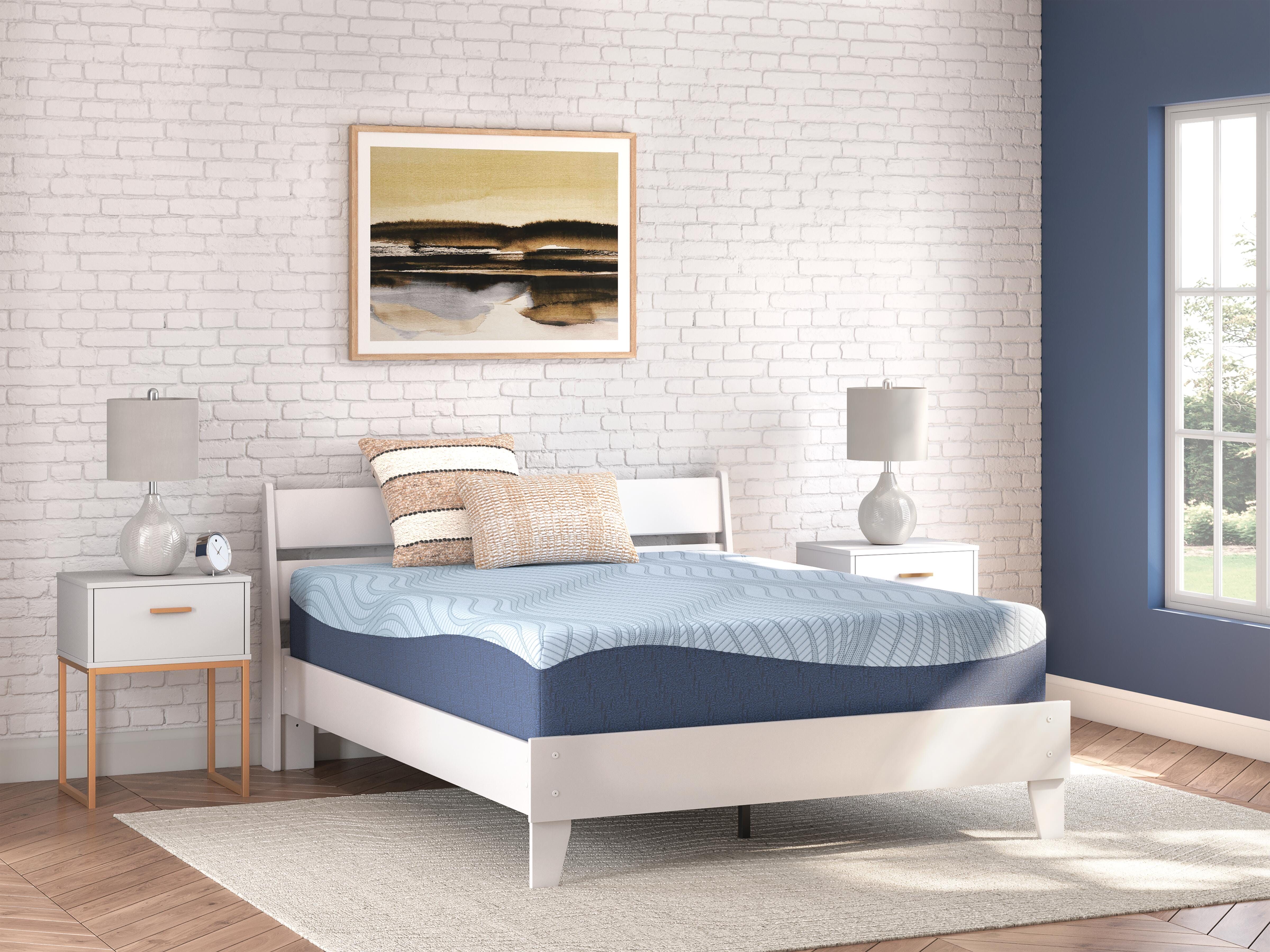 Dar Furniture - Ashley Furniture - Peak 2.0 12 Memory Foam King Mattress - King / Light Blue - M20641