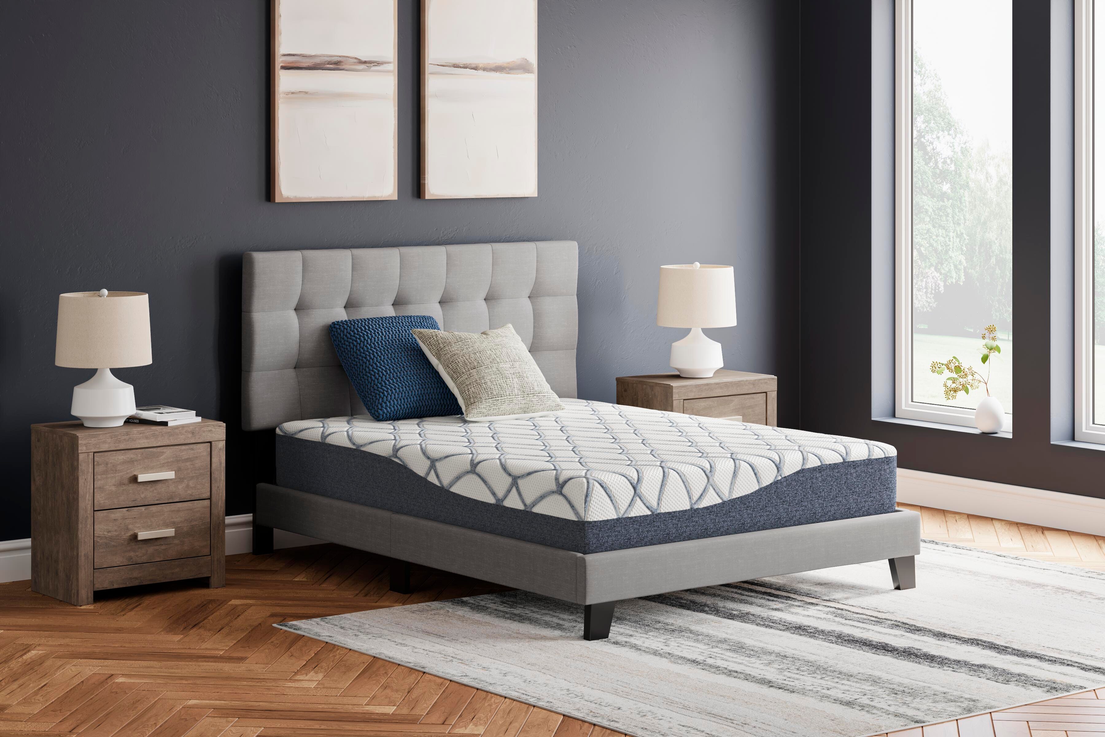 Dar Furniture - Ashley Furniture - 10 Inch Chime Elite 2.0 California King Mattress - California King / White/Blue - M42551