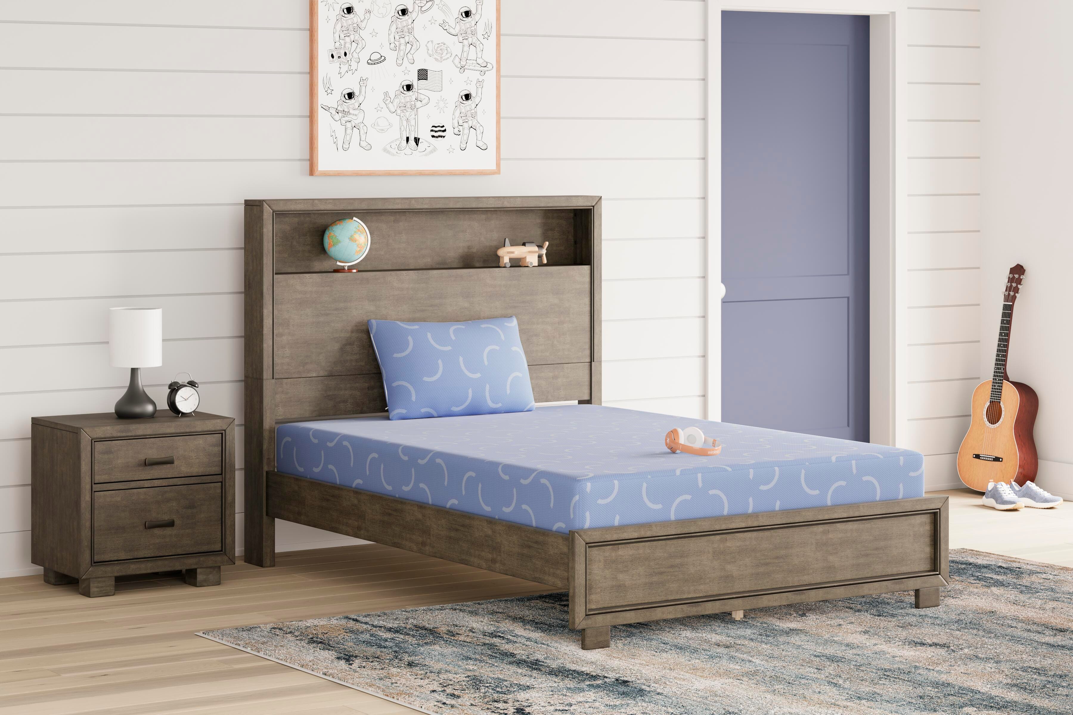 Dar Furniture - Ashley Furniture - iKidz Ocean Twin Mattress and Pillow - Twin and Pillow 2/CN / Blue - M43011