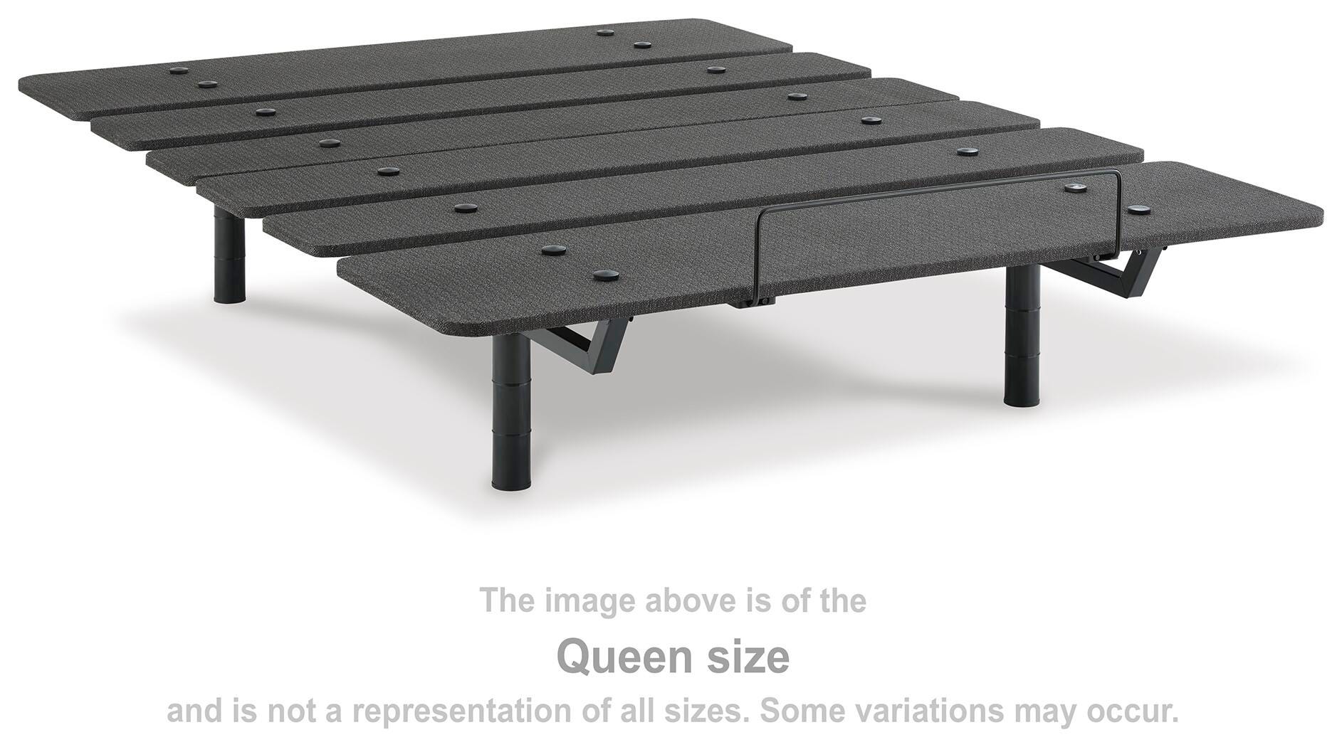 Dar Furniture - Ashley Furniture - Cosmic Power Base Twin XL Adjustable Base - Twin XL Adjustable Base / Black - M8X272