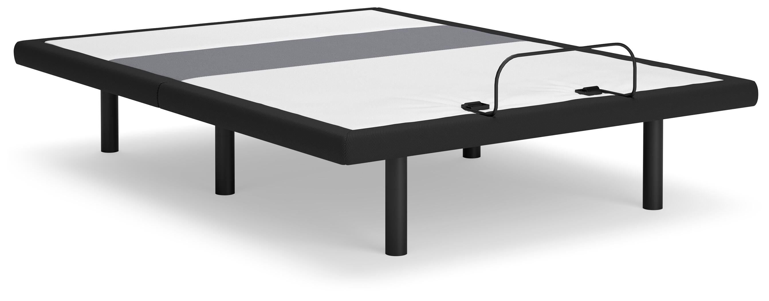 Dar Furniture - Ashley Furniture - Best Base with Lumbar and Audio Queen Adjustable Base - Queen Adjustable Base / Black - M8X332