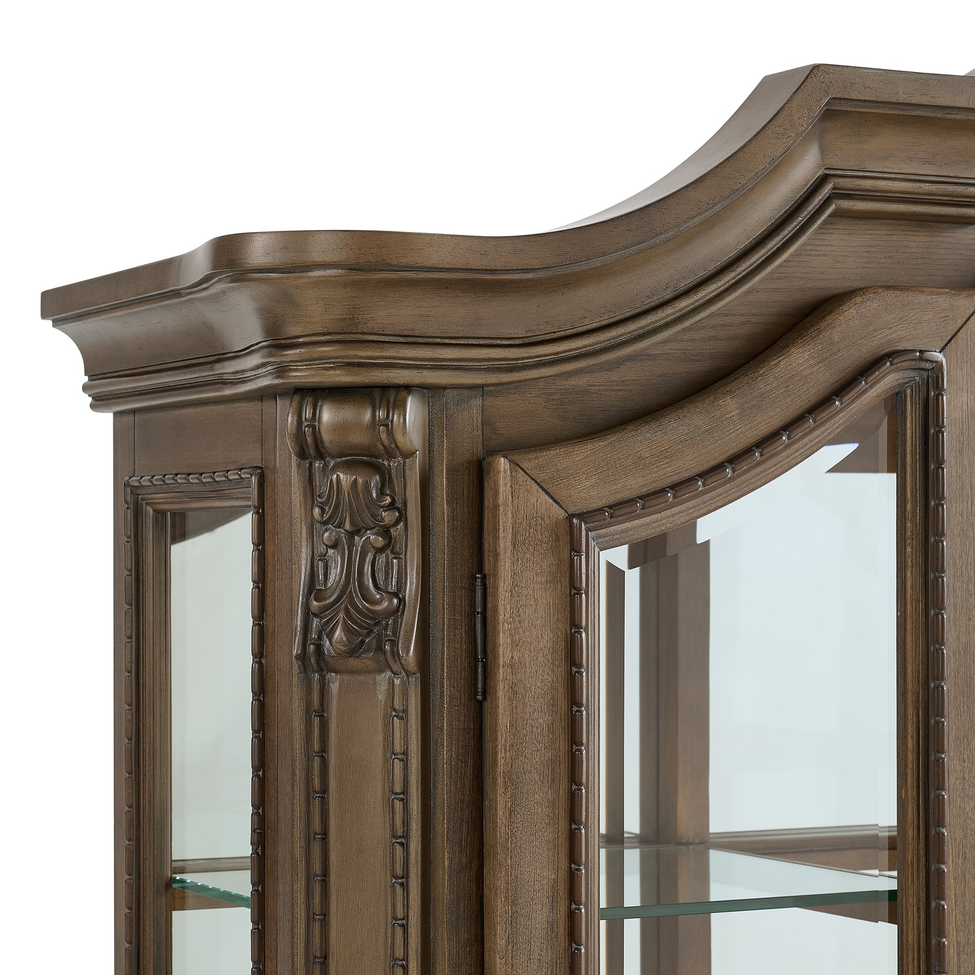 Madison Park Hutch with LED in Walnut