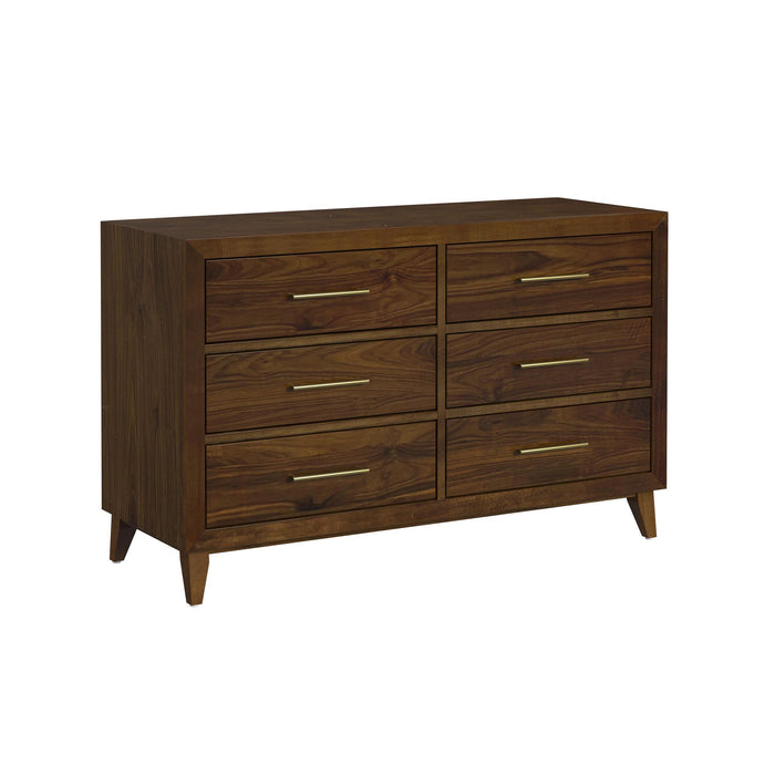 Malia 6-Drawer Dresser in Walnut
