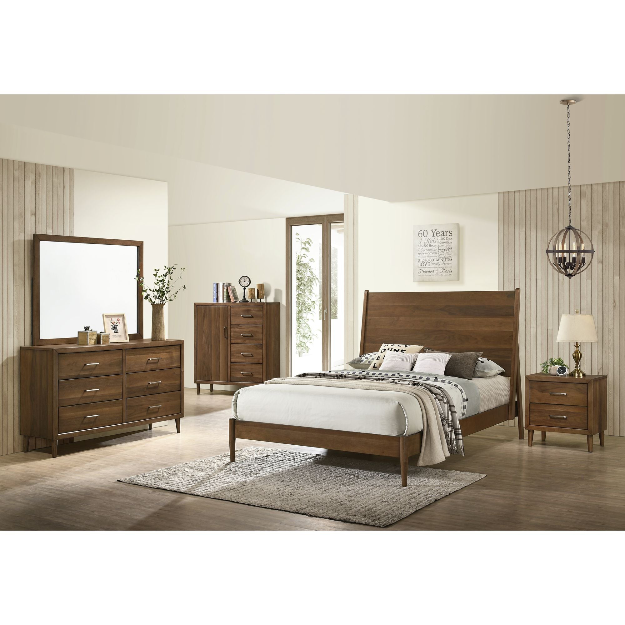 Malibu Full Panel Bed in Walnut – SKU MC400FB | Elements