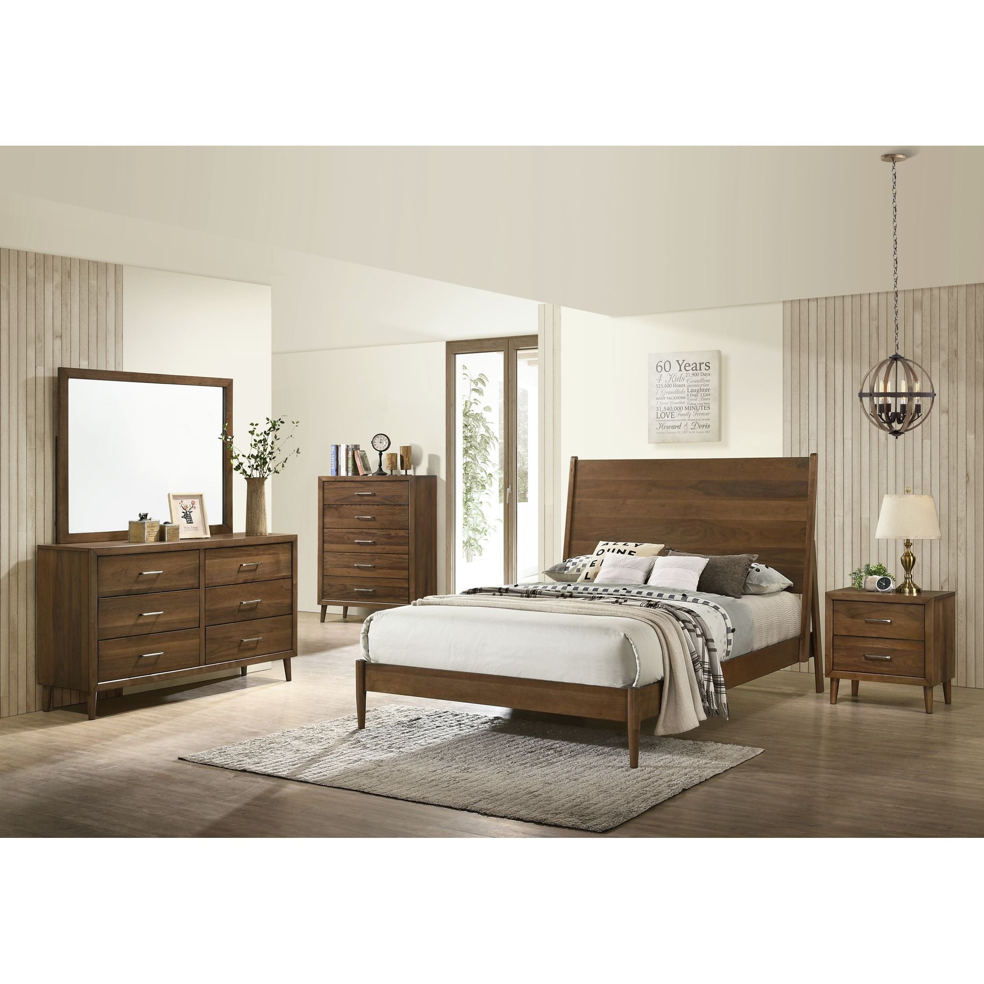 Malibu King Panel Bed in Walnut