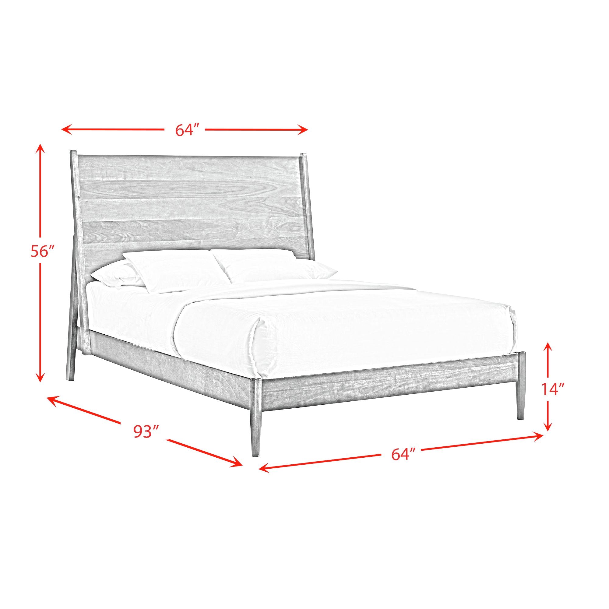 Malibu Queen Panel Bed in Walnut