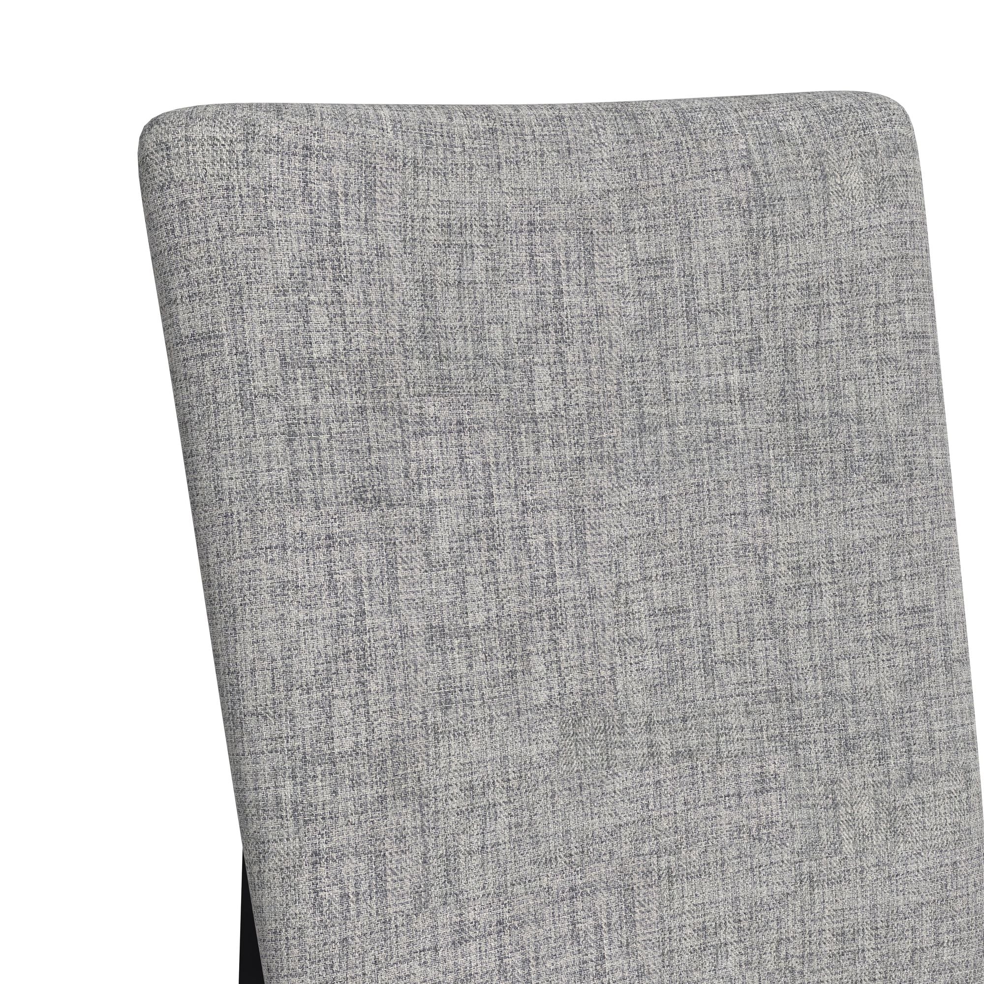 Marlene Dining Side Chair with Grey Fabric in Black (2 Per Carton)