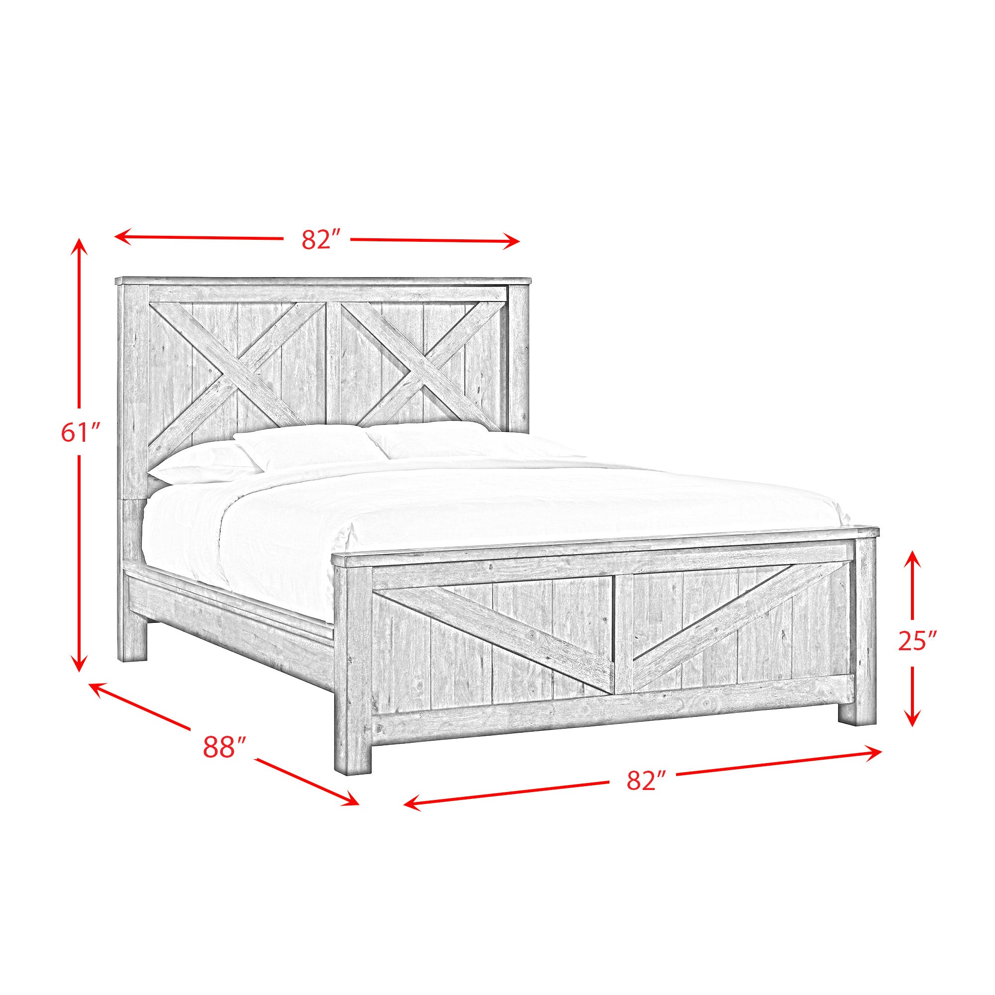 Maverick King Bed Grey