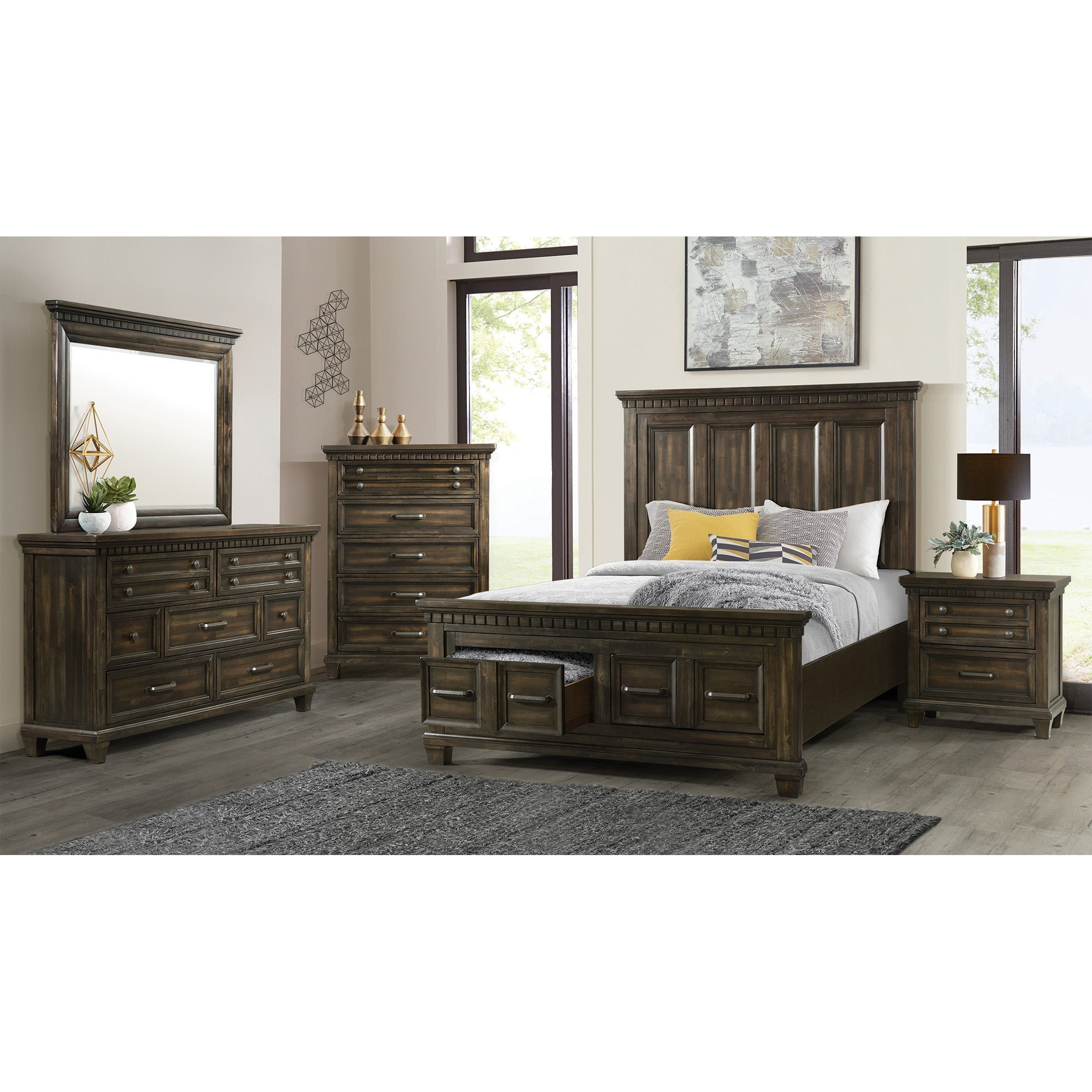 McCoy Queen Storage Bed in Charcoal – SKU B-10530-5-QSB | Elements