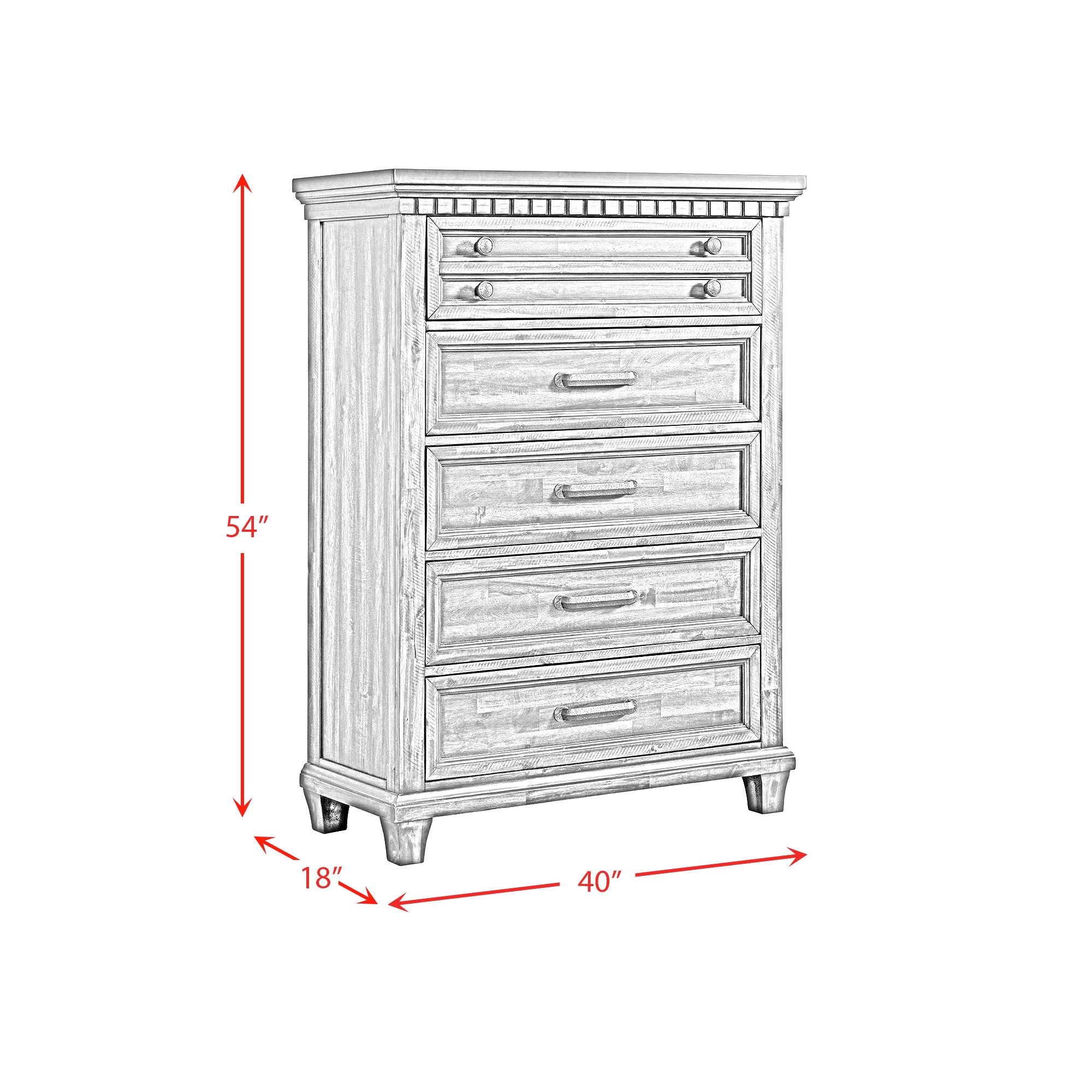 McCoy 5-Drawer Chest in Charcoal