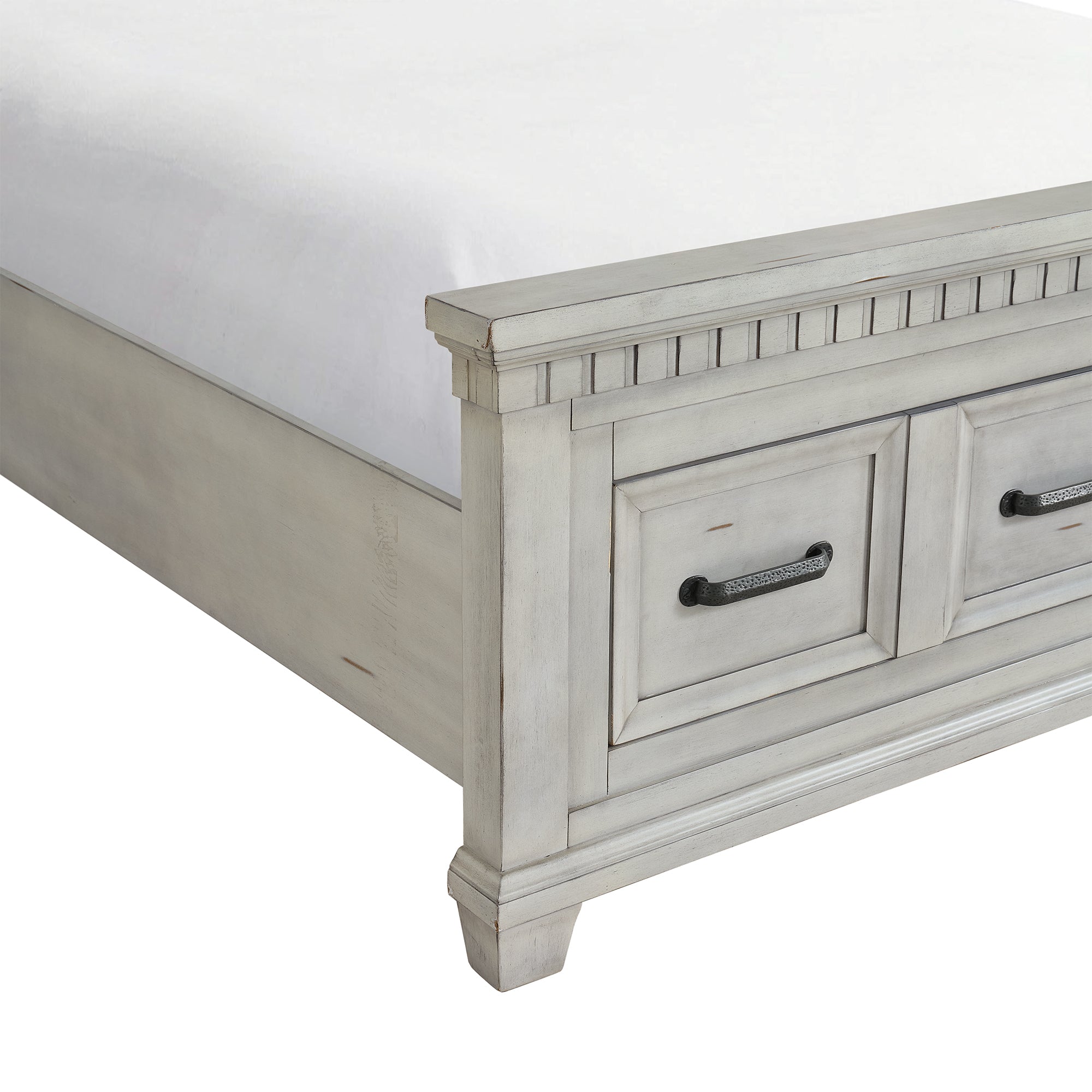 McCoy King Storage Bed in Antique White