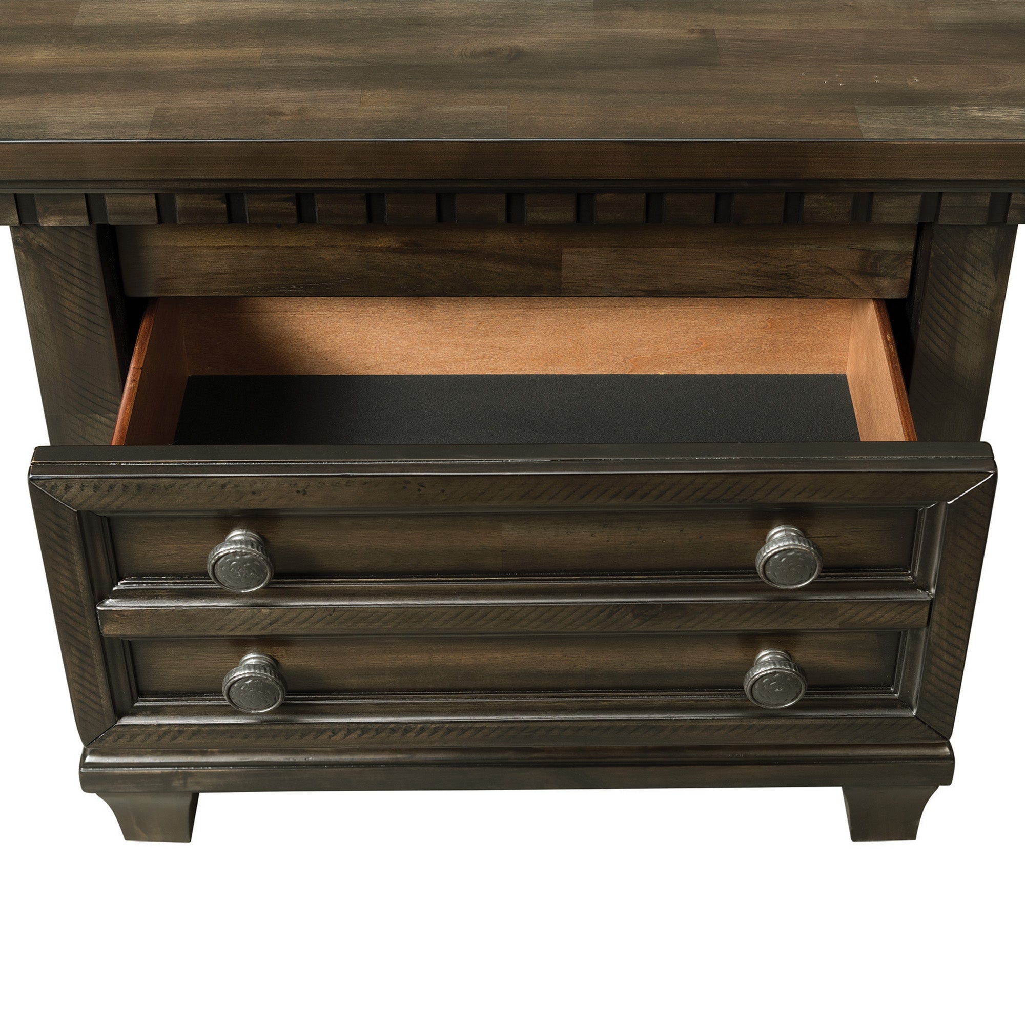 McCoy 2-Drawer Nightstand with USB in Charcoal