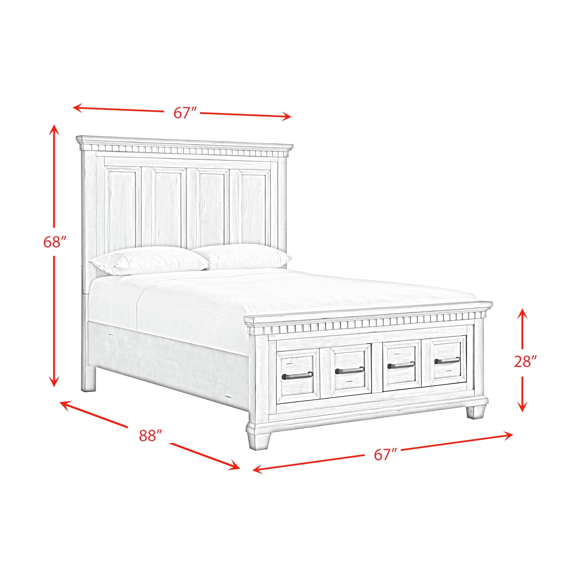 McCoy Queen Storage Bed in Charcoal