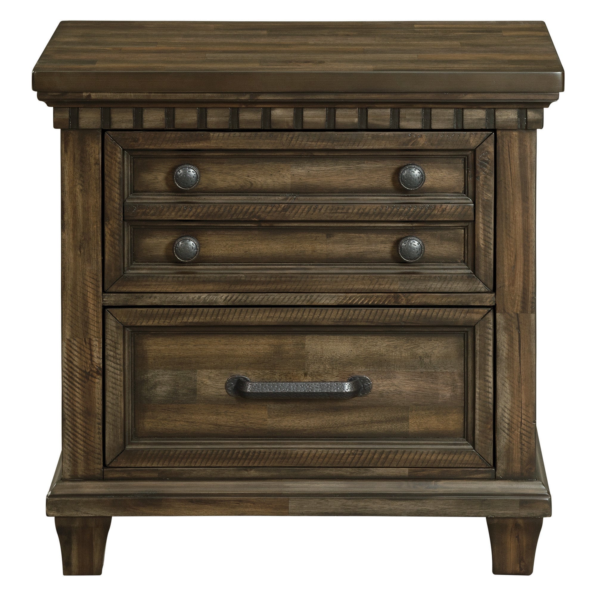 McCoy 2-Drawer Nightstand with USB in Charcoal