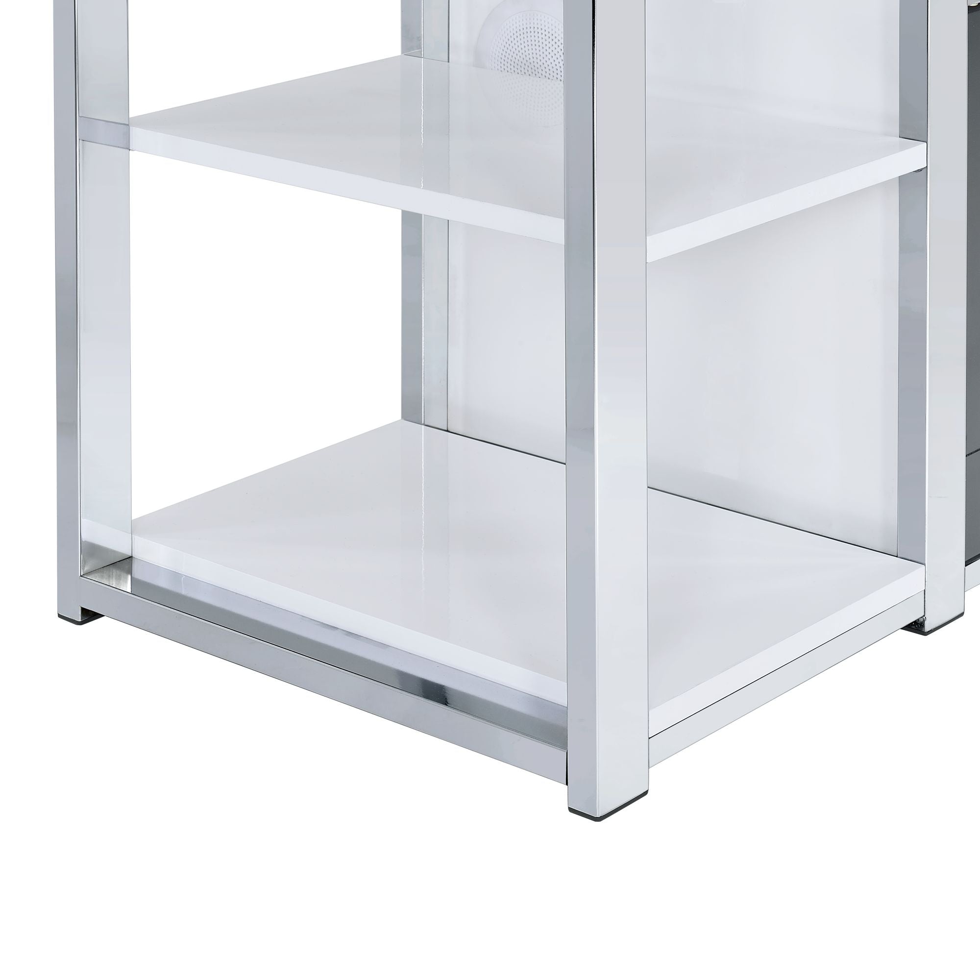 Midway 80" TV Console with Firelight in White