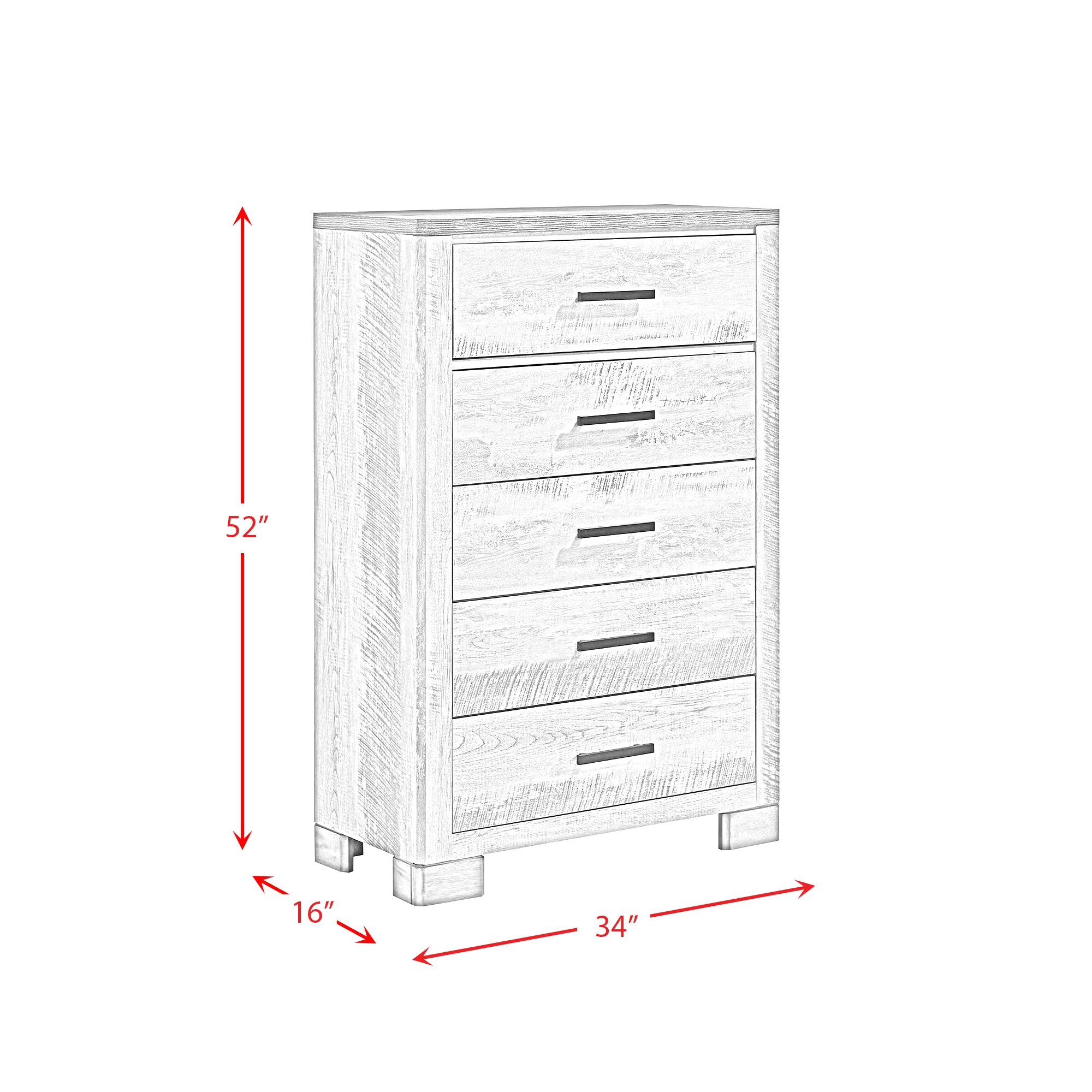 Millers Cove Chest Two-Tone Grey (Sturdy)