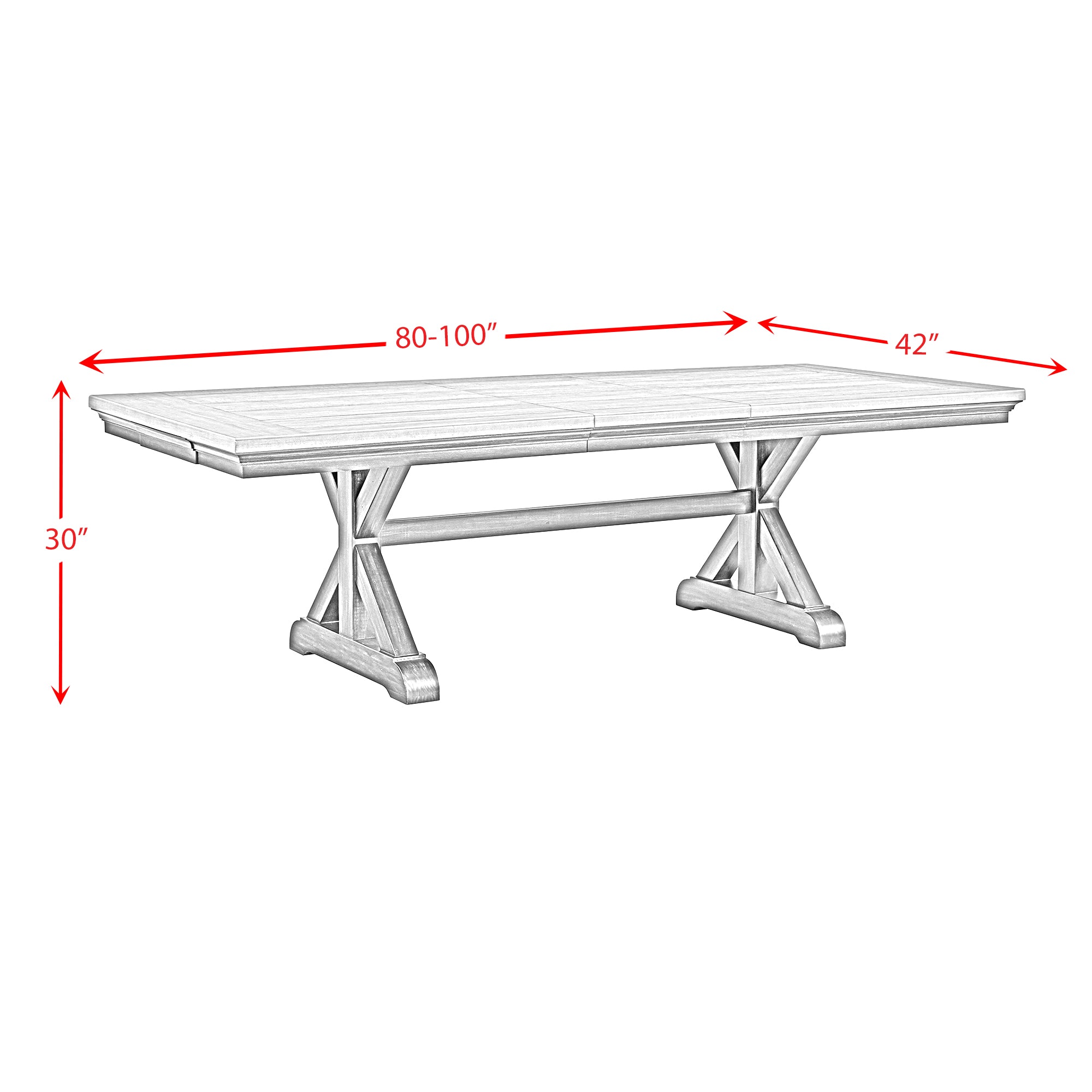 Montrose Dining Table with 20" Leaf in Espresso and Brown