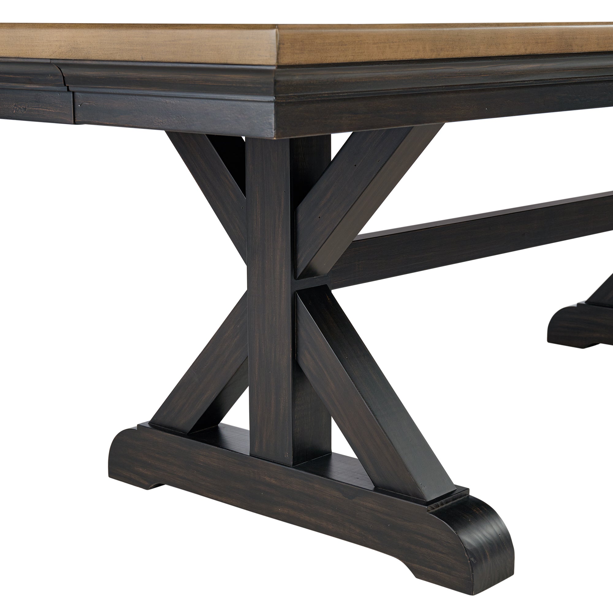 Montrose Dining Table with 20" Leaf in Espresso and Brown