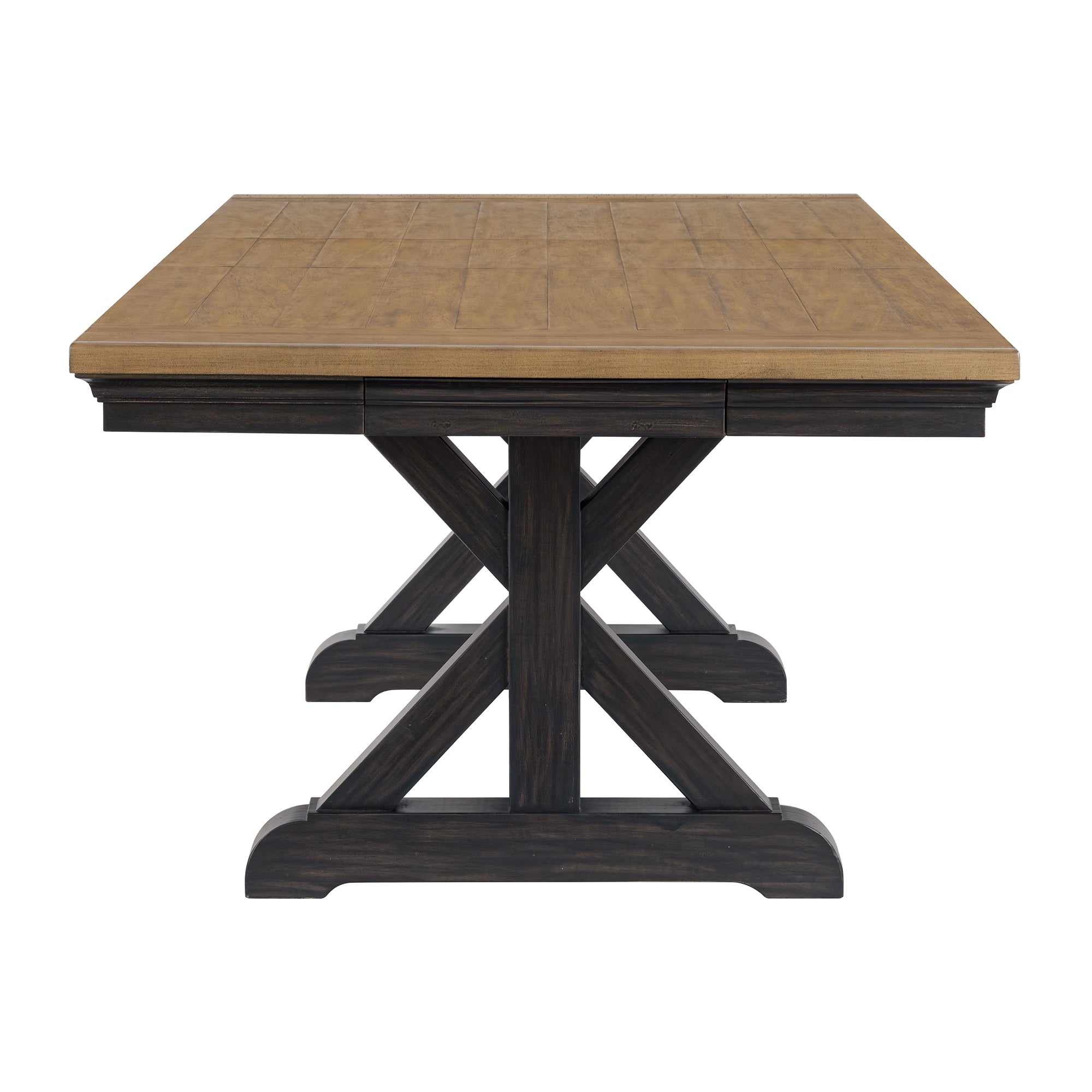 Montrose Dining Table with 20" Leaf in Espresso and Brown