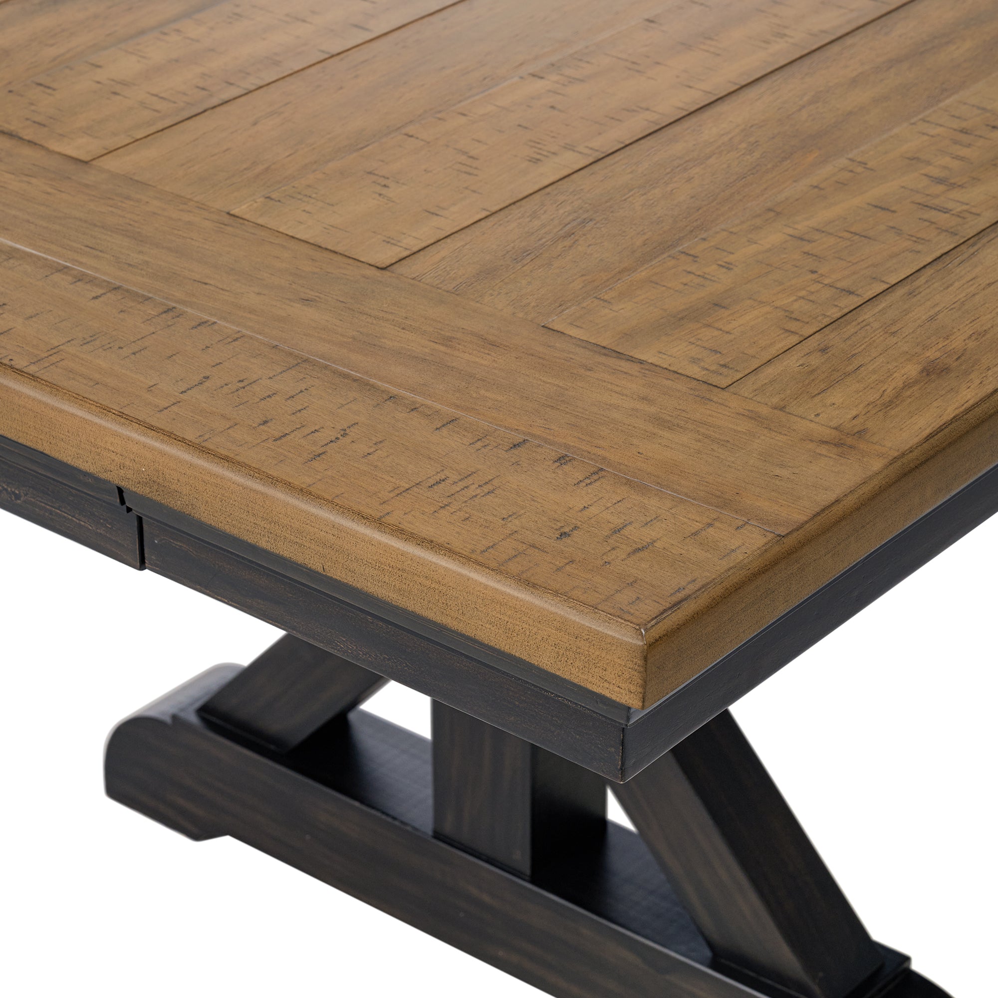 Montrose Dining Table with 20" Leaf in Espresso and Brown