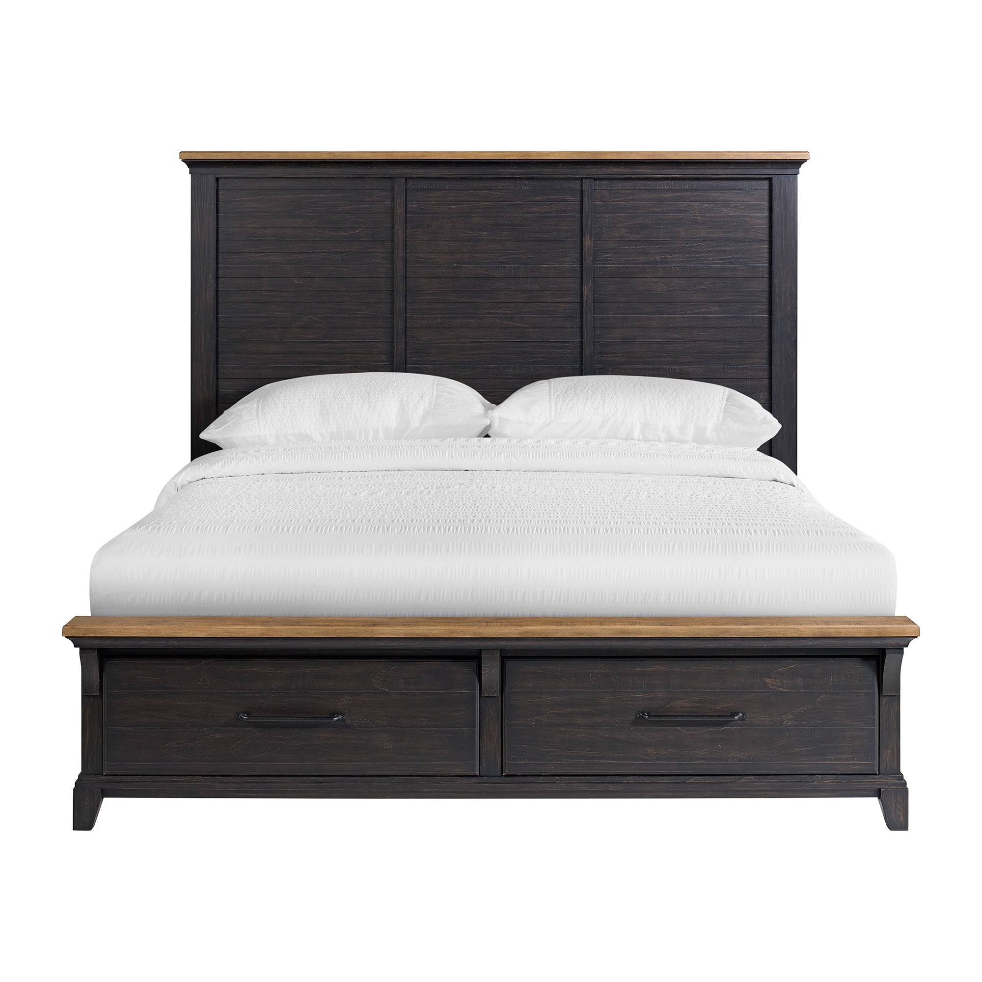 Montrose King Storage Bed in Espresso & Brown