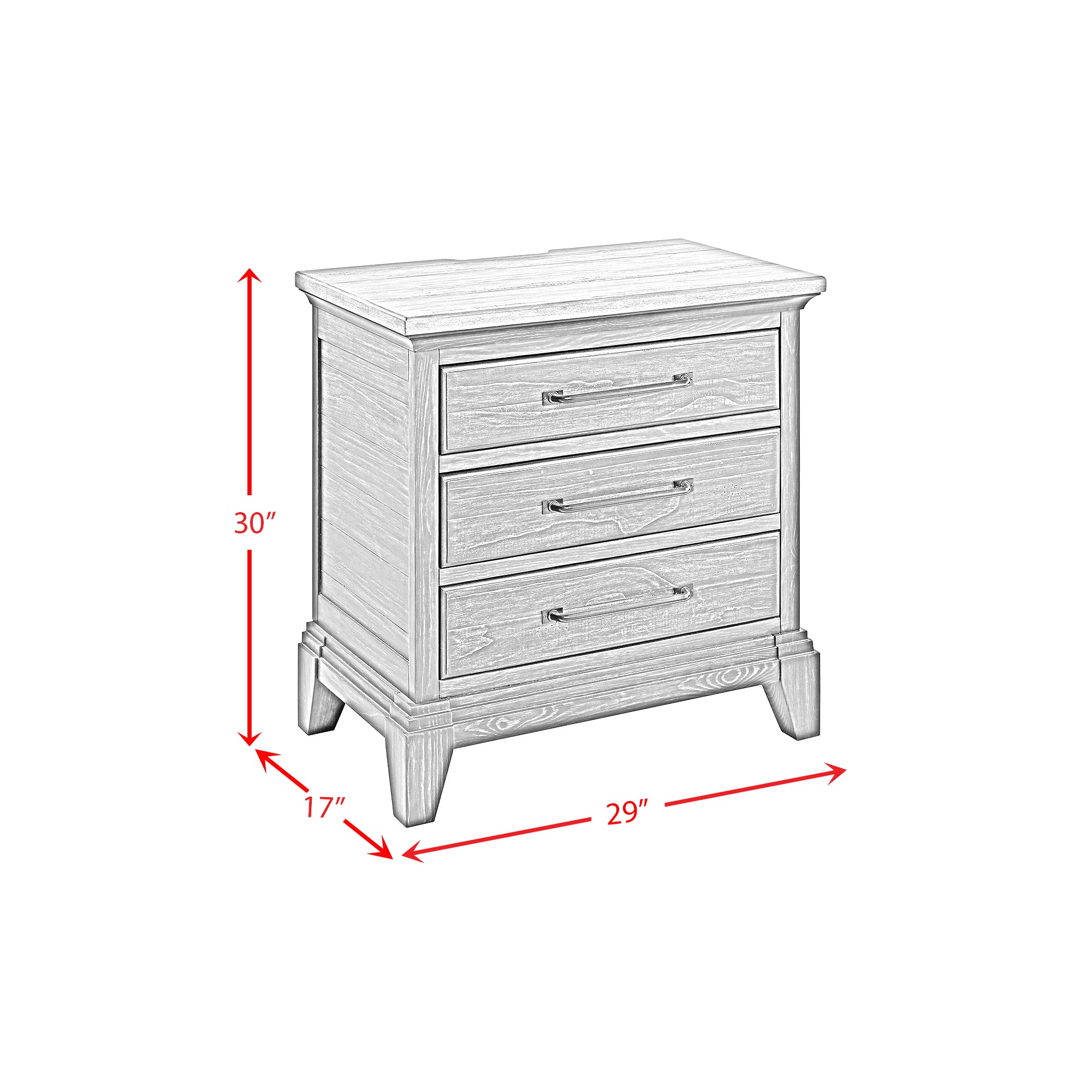 Montrose Nightstand with Charger & Sensor Light in Espresso & Brown