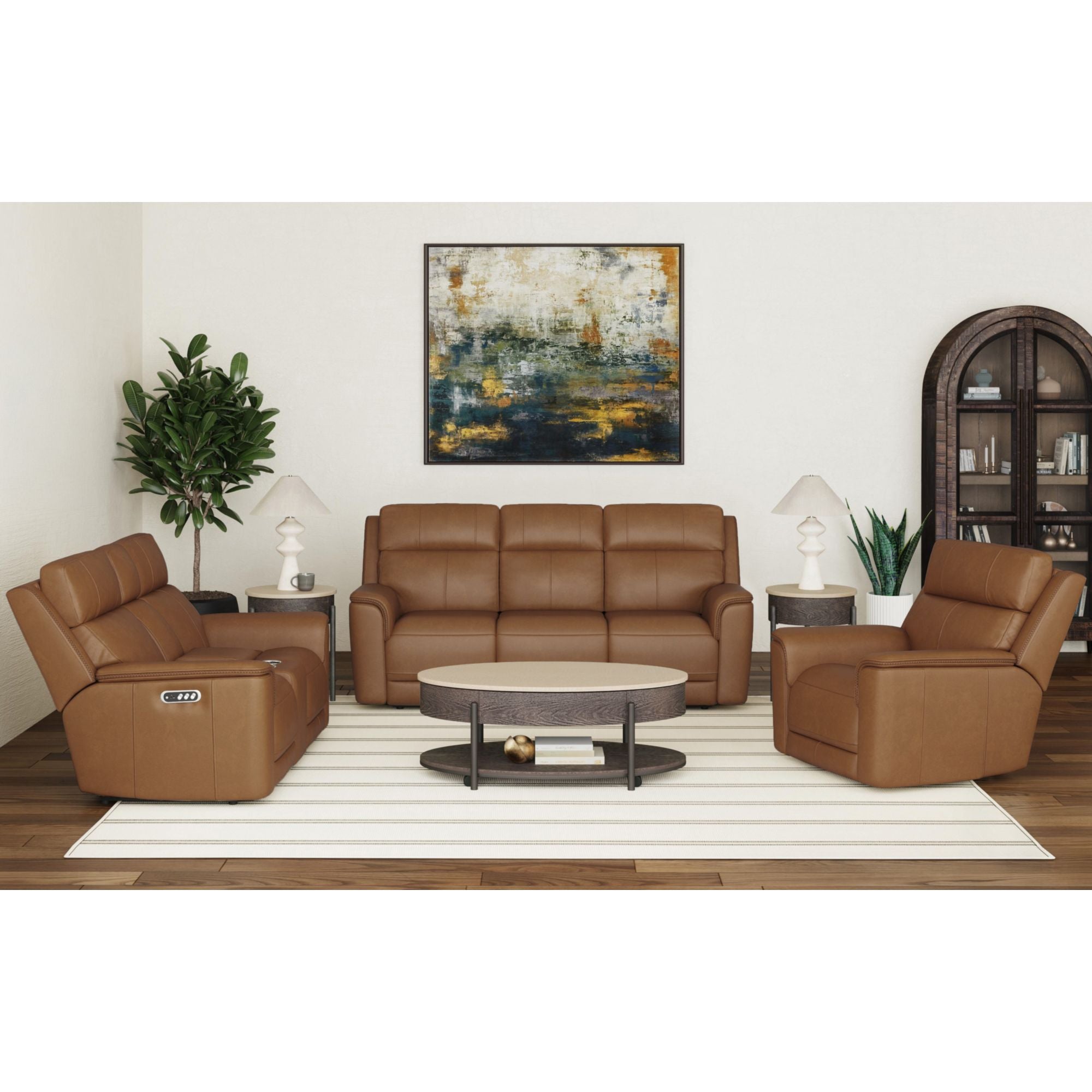 Mustang P3 Loveseat with Console in Aline Butternut – SKU U-16110-11430-285PPP | Elements