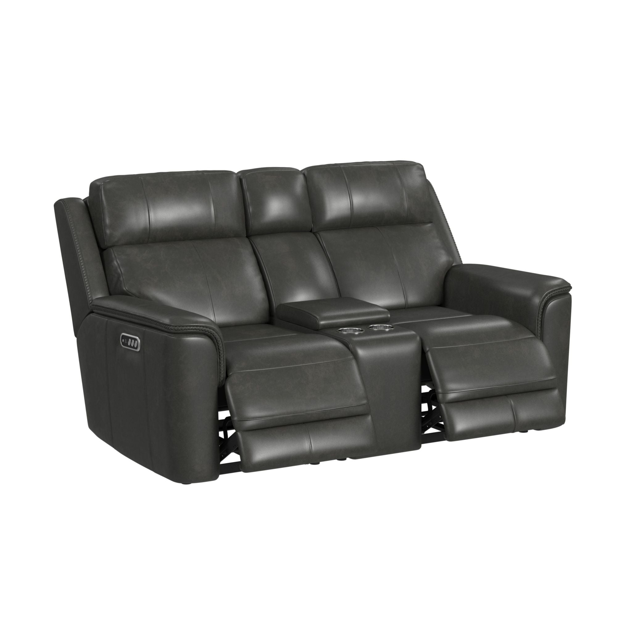 Mustang P3 Loveseat with Console in Aline Anthracite